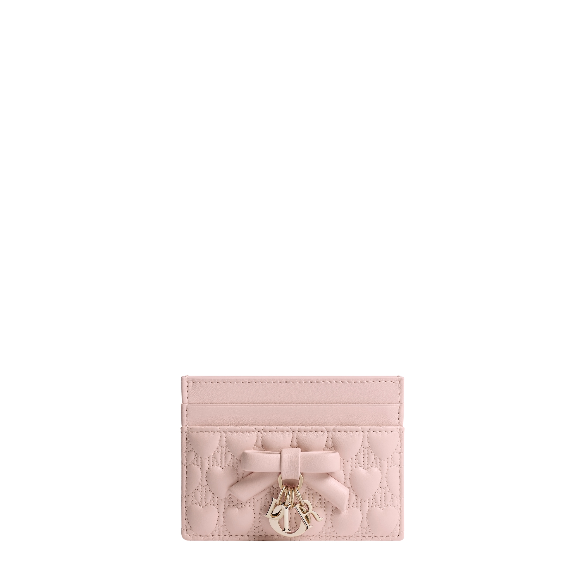  Lammleder mit gestepptem Dior Heart Motiv in Soupir Rosa