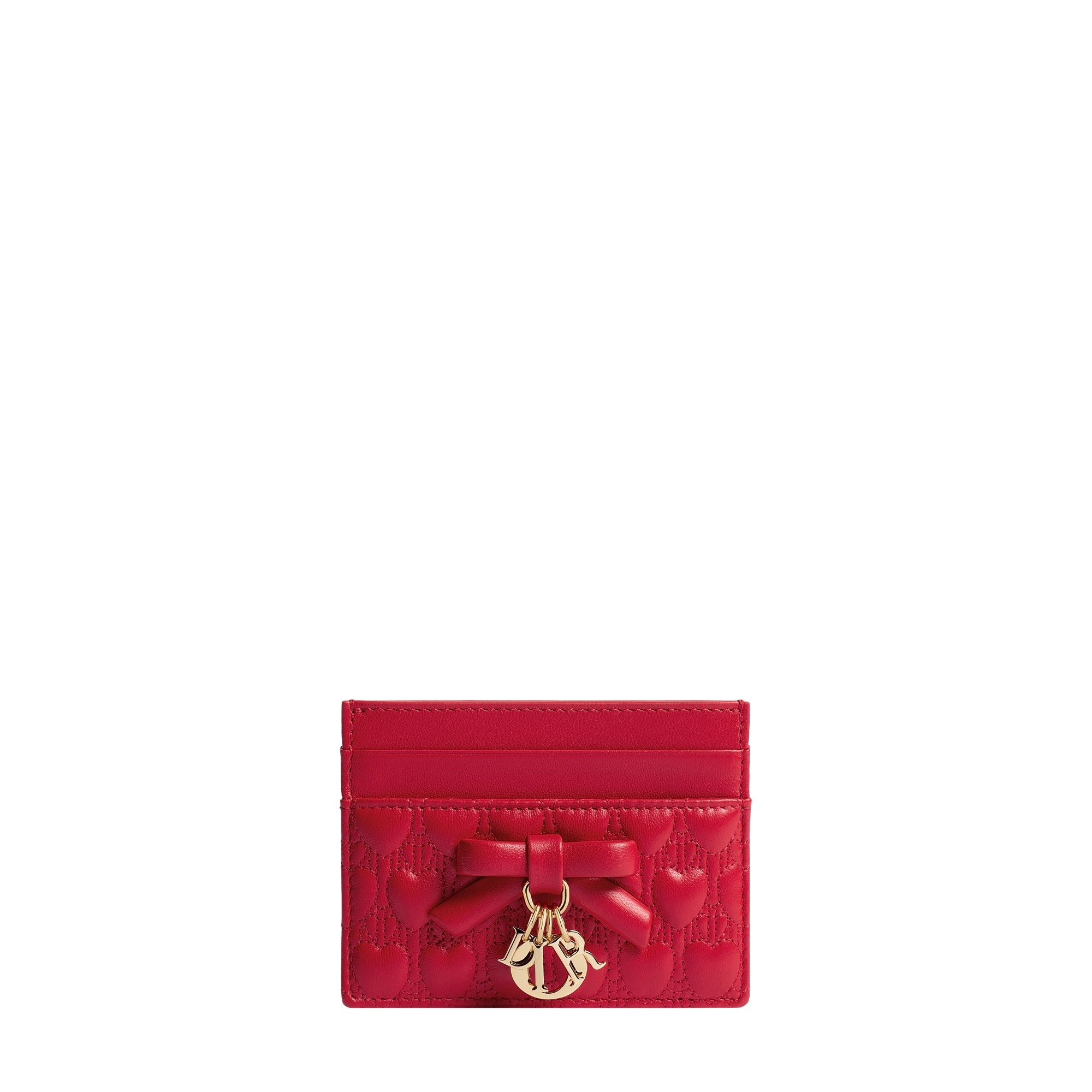  Flame Red Dior Heart Quilted Lambskin