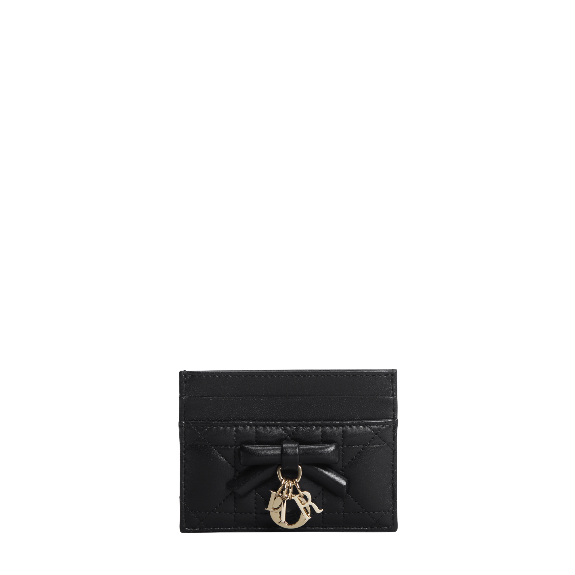 Lady Dior Freesia Card Holder Black Cannage Lambskin E01
