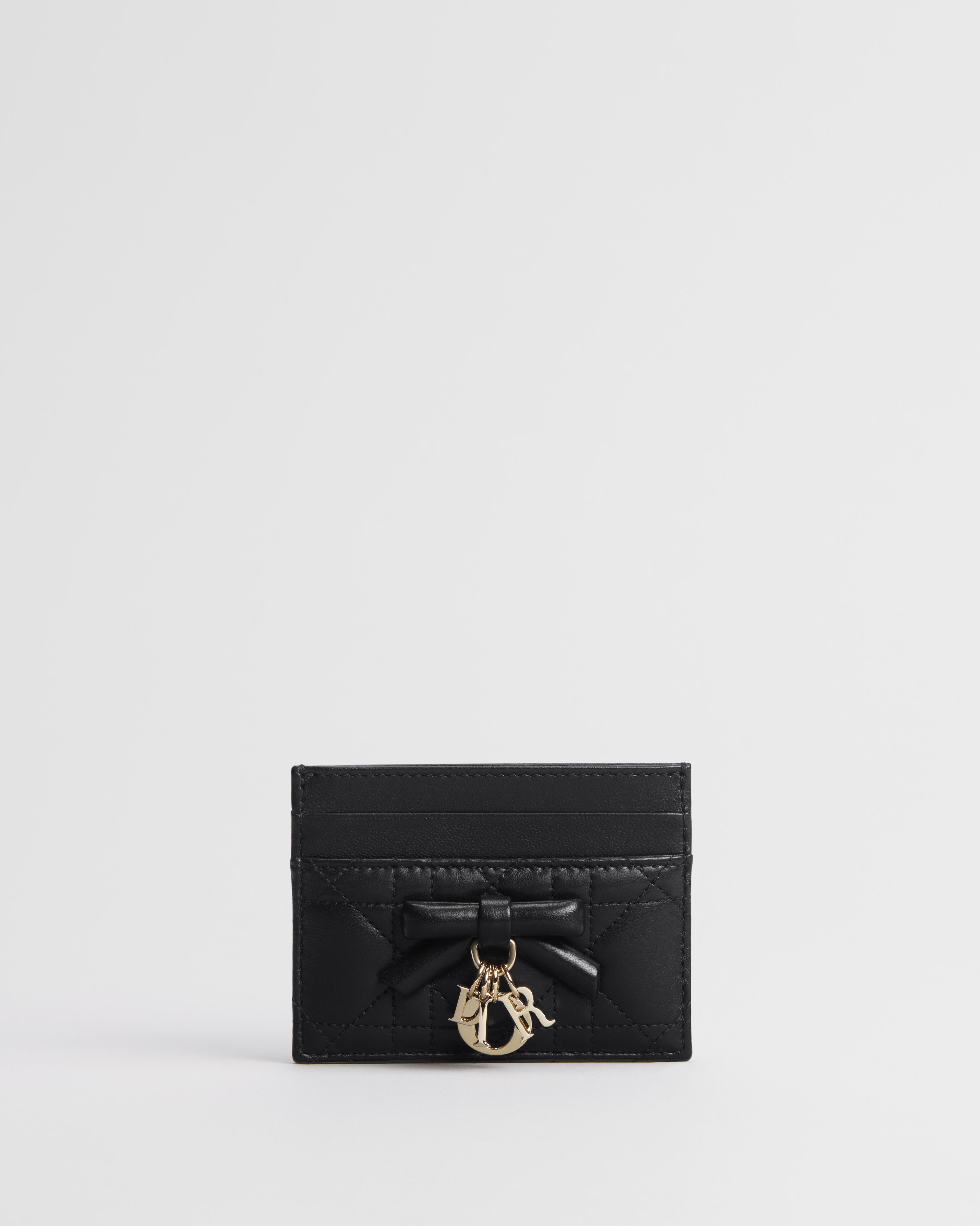 Lady Dior Freesia 卡夹 黑色羊皮革藤格纹 E01