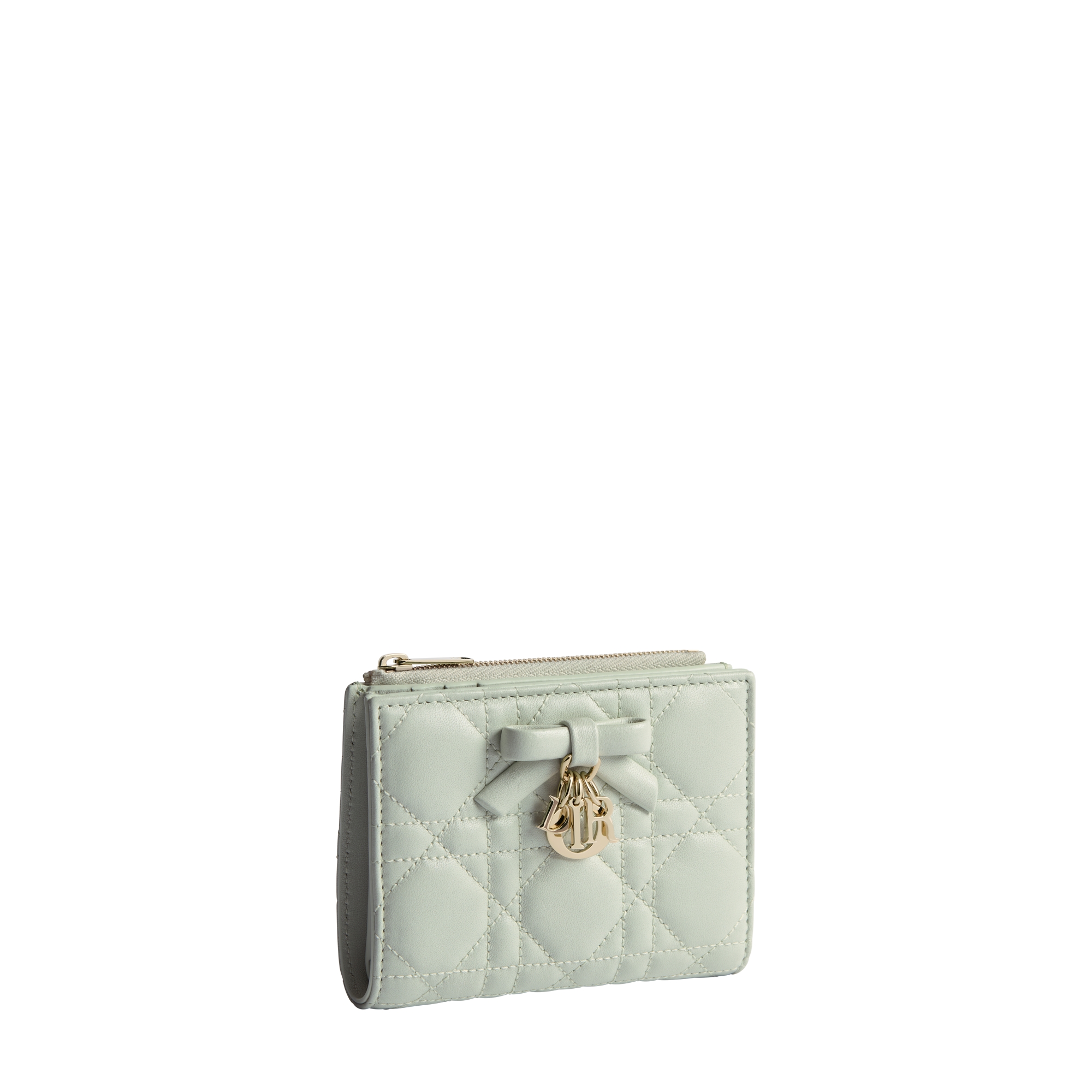 Lady Dior Dahlia Wallet Soupir Green Cannage Lambskin E03
