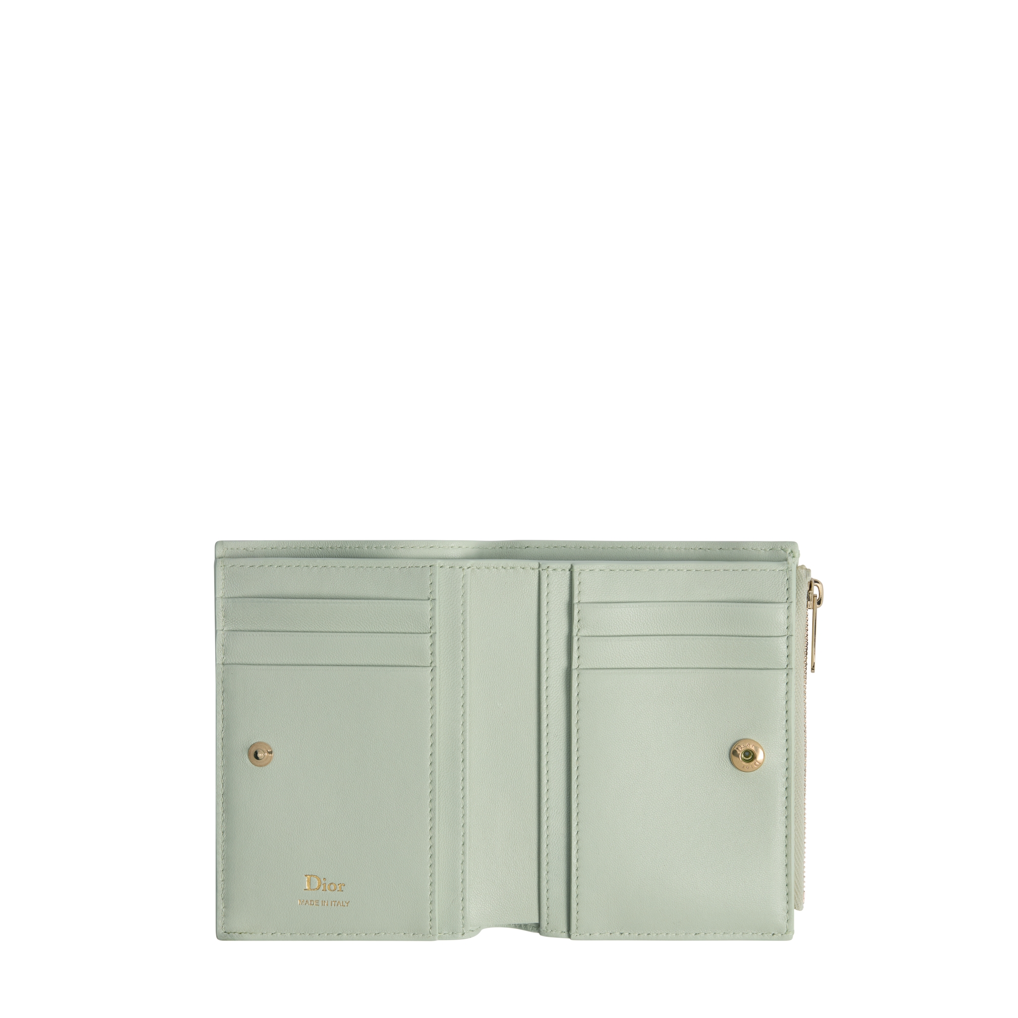 Lady Dior Dahlia Wallet Soupir Green Cannage Lambskin E07
