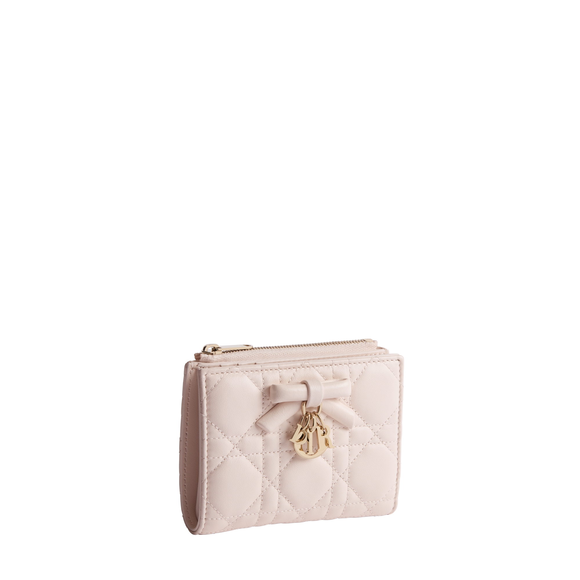 Lady Dior Dahlia Wallet Ballet Pink Cannage Lambskin E03