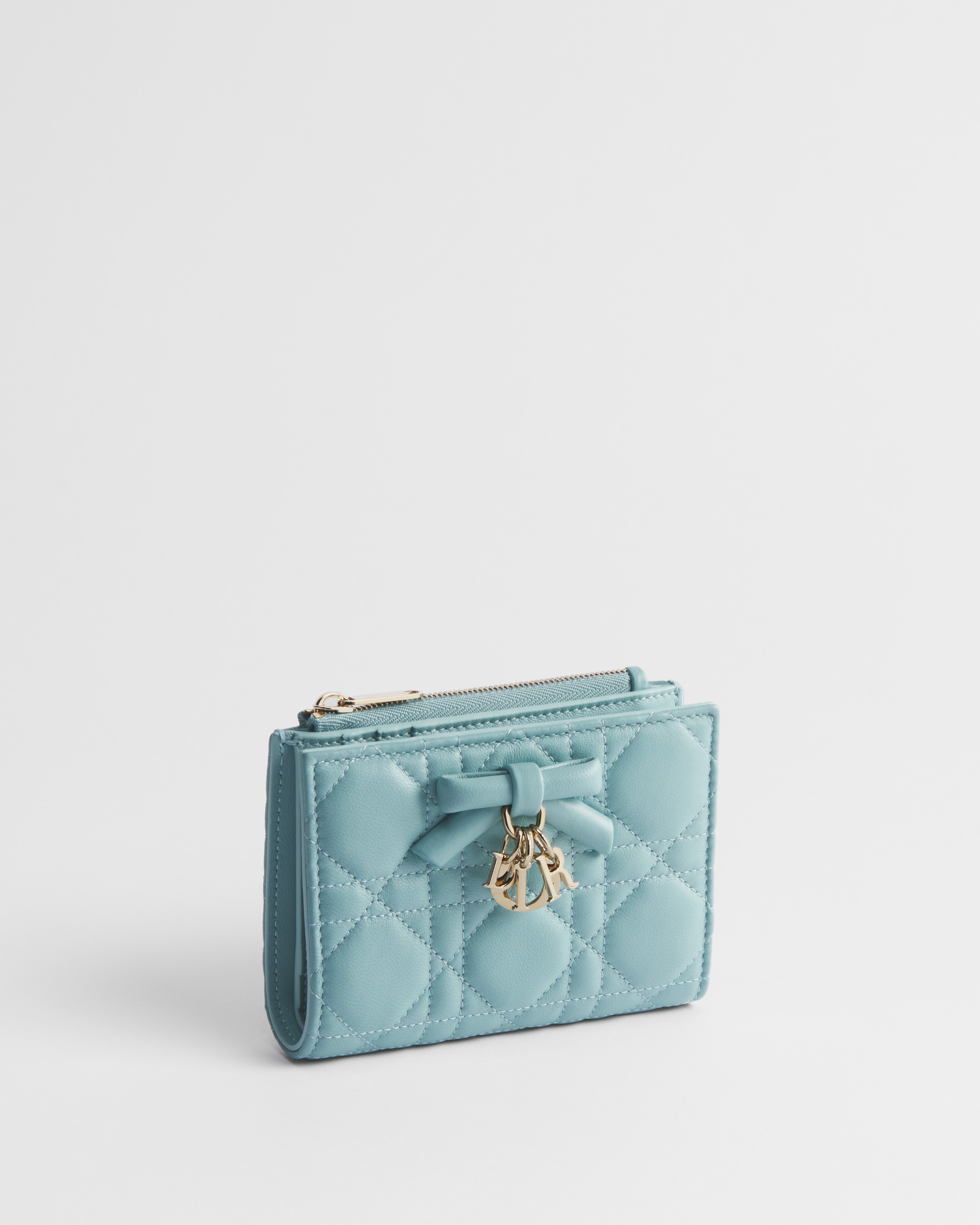 Lady Dior Dahlia ウォレット カナージュ ラムスキン E03