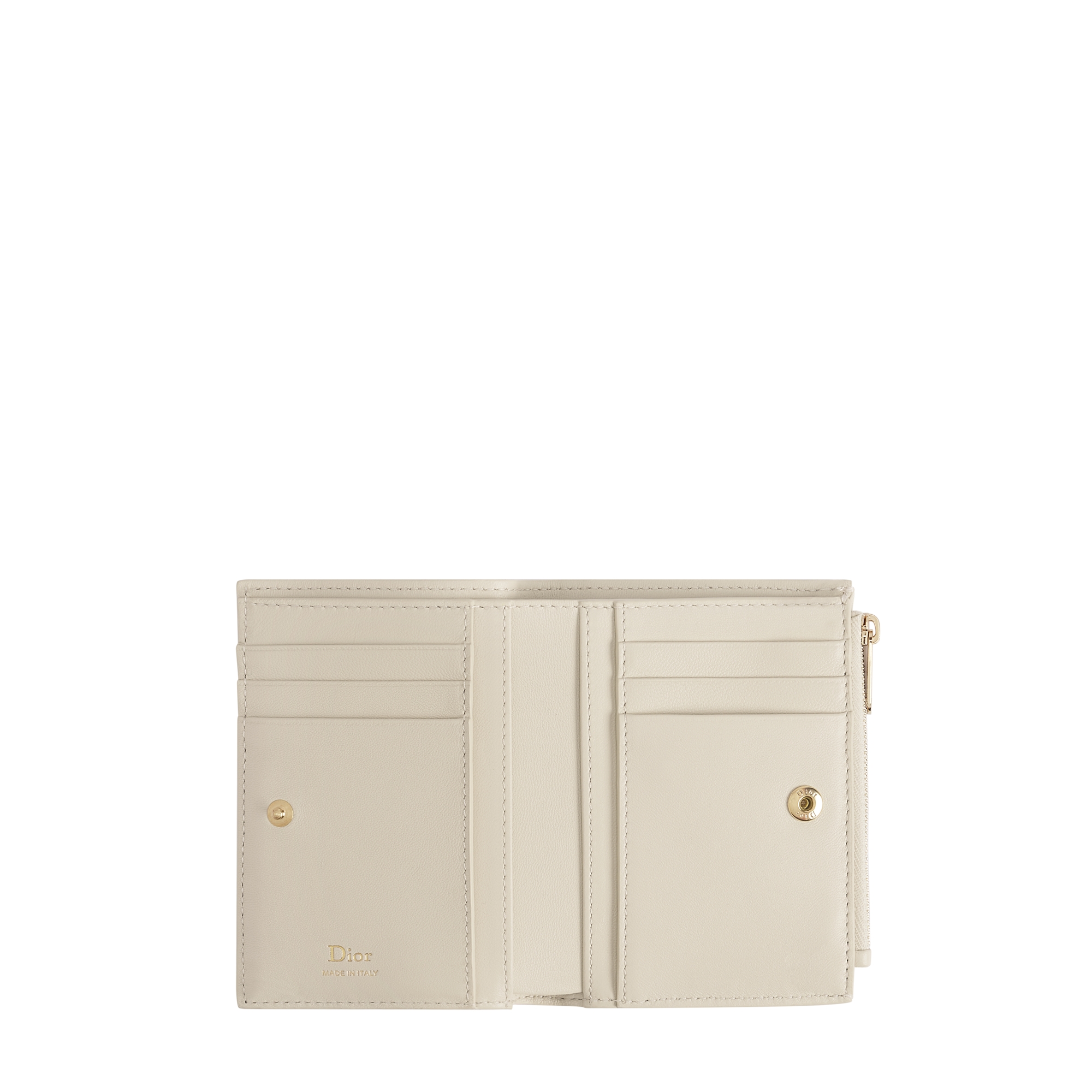 Lady Dior Dahlia Wallet Craie Cannage Lambskin E07