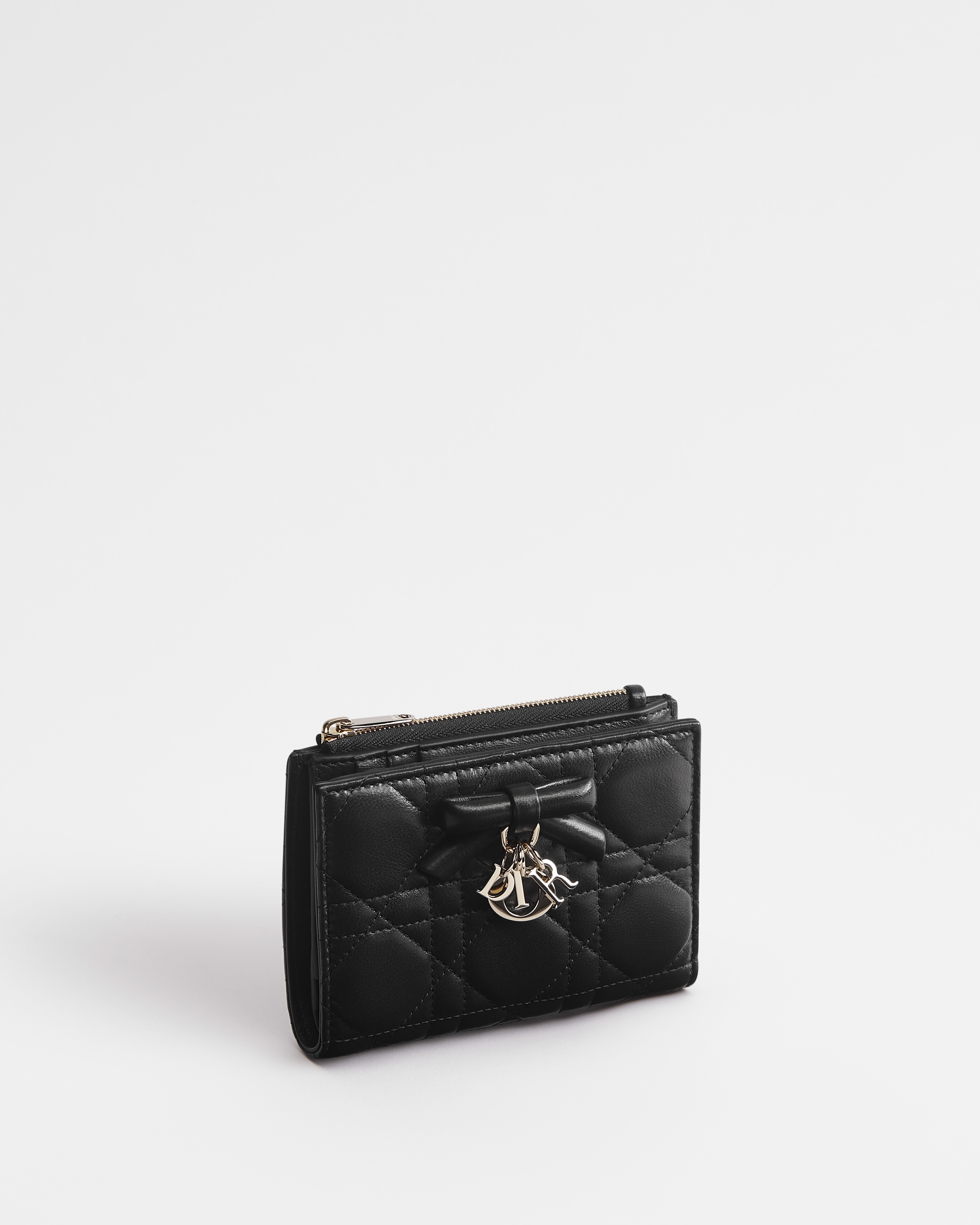 Lady Dior Dahlia Wallet Black Cannage Lambskin E03