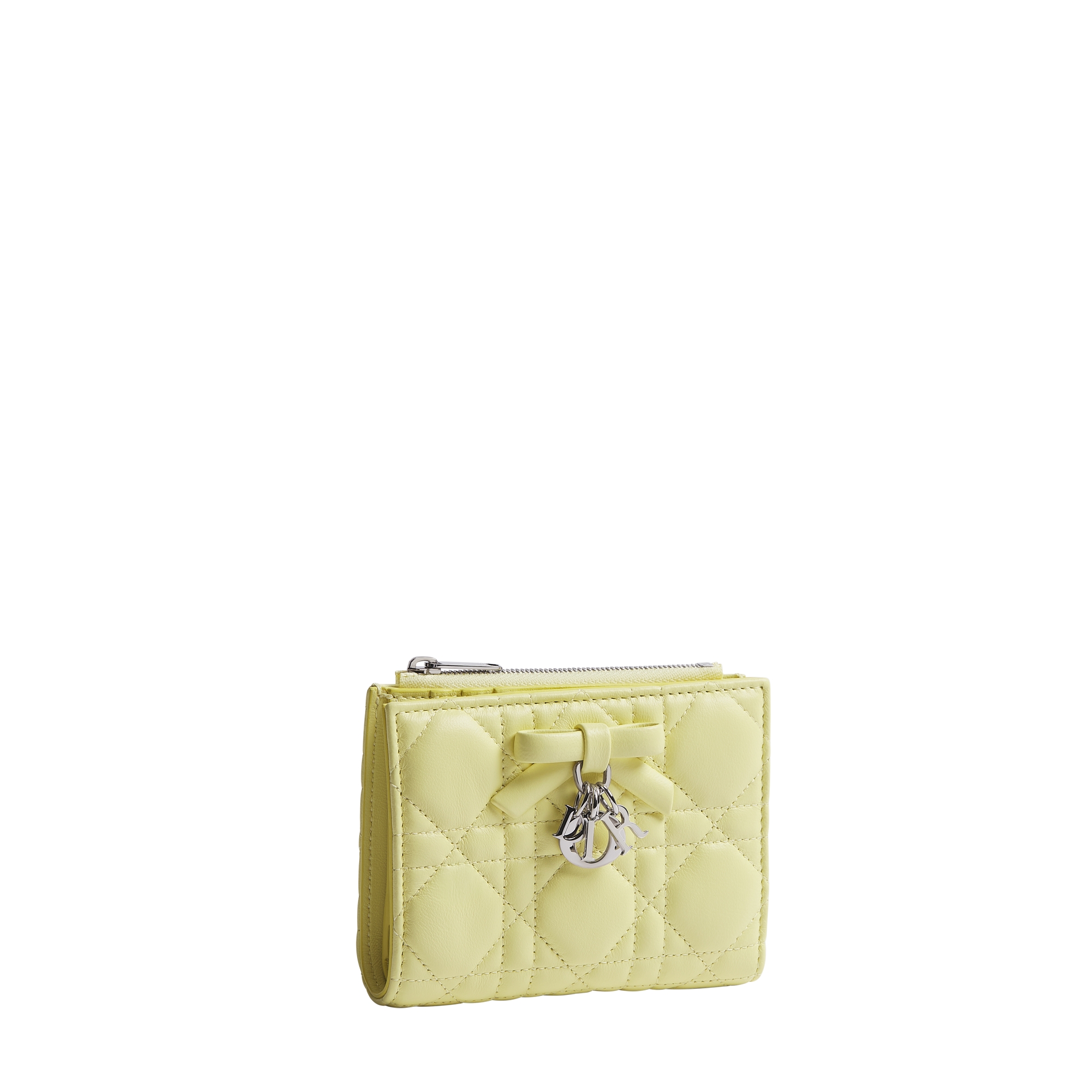 Lady Dior Dahlia Wallet Mimosa Cannage Lambskin E03