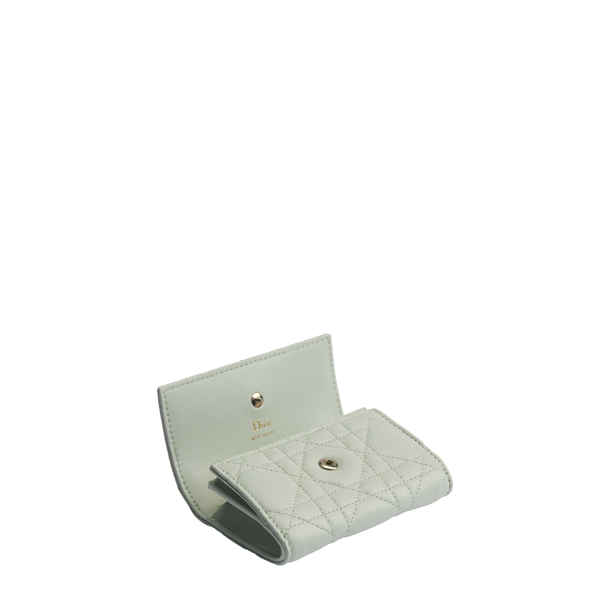 Lady Dior Glycine Wallet Soupir Green Cannage Lambskin E06