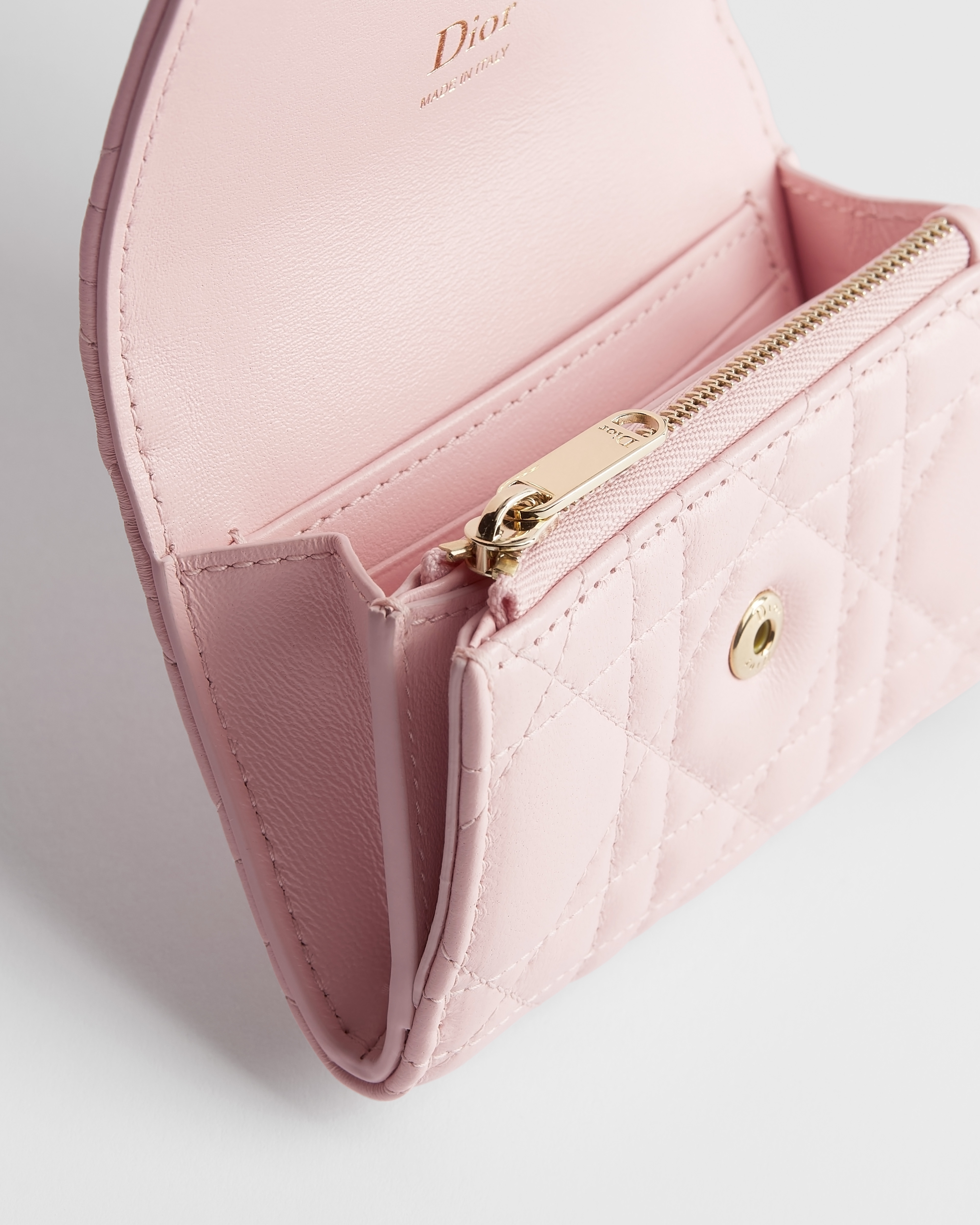 My Dior Glycine Wallet Rose Soupir Cannage Lambskin E09