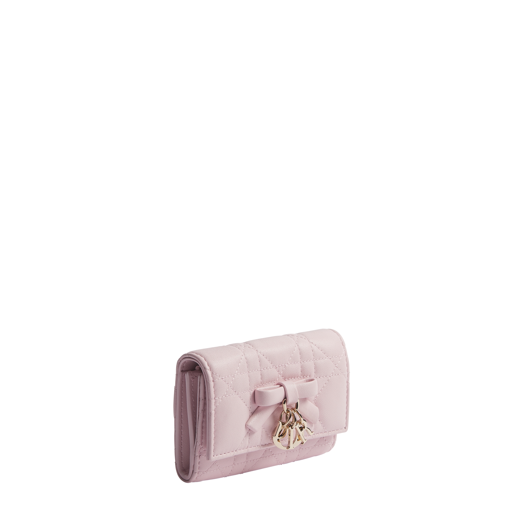 Lady Dior Glycine Wallet Rose Tendre Cannage Lambskin E03