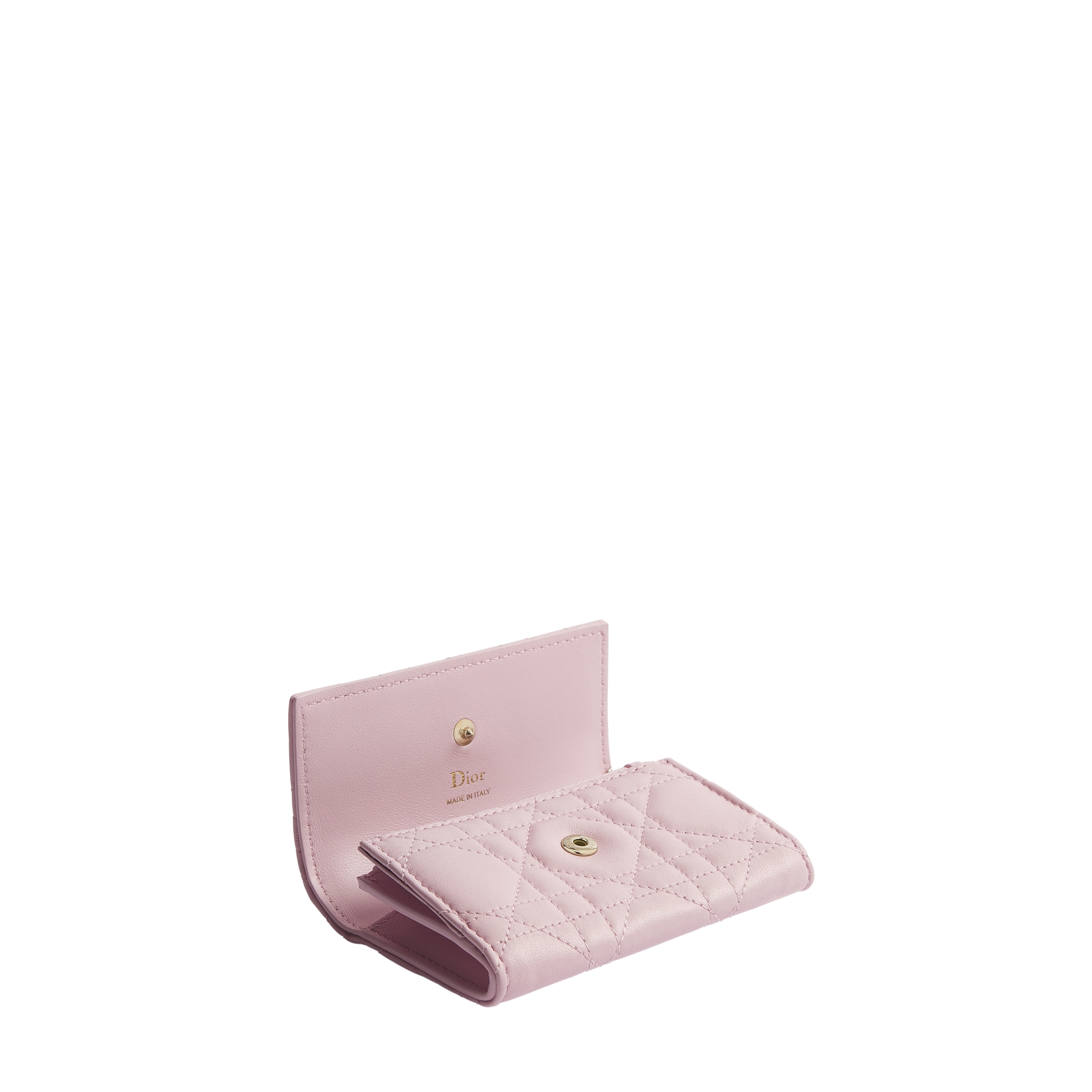 Lady Dior Glycine Wallet Rose Tendre Cannage Lambskin E07