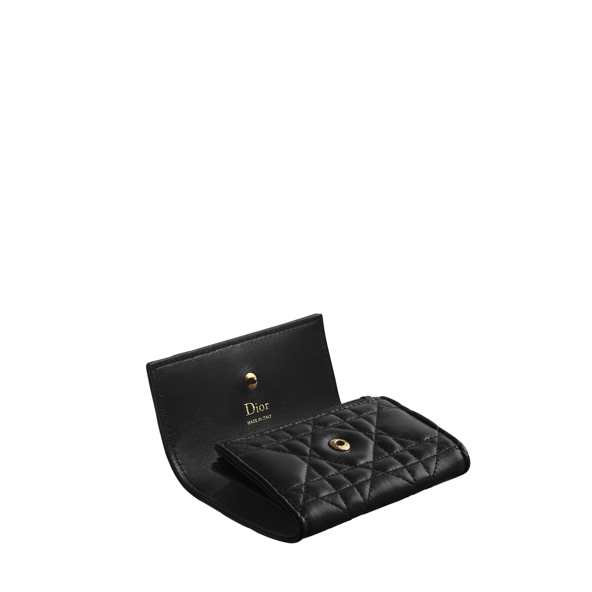 My Dior Glycine Wallet Black Cannage Lambskin E07