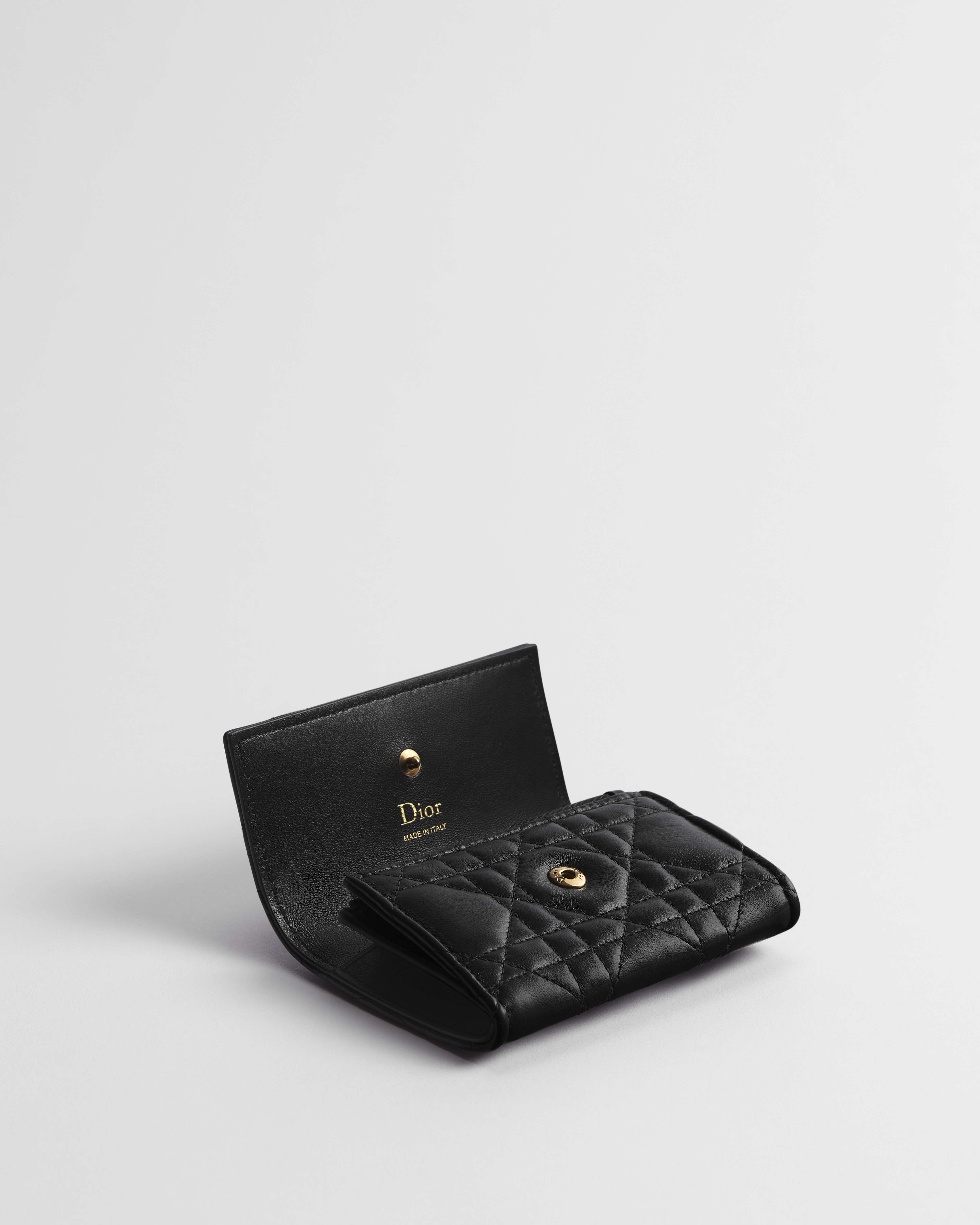 My Dior Glycine Wallet Black Cannage Lambskin E07