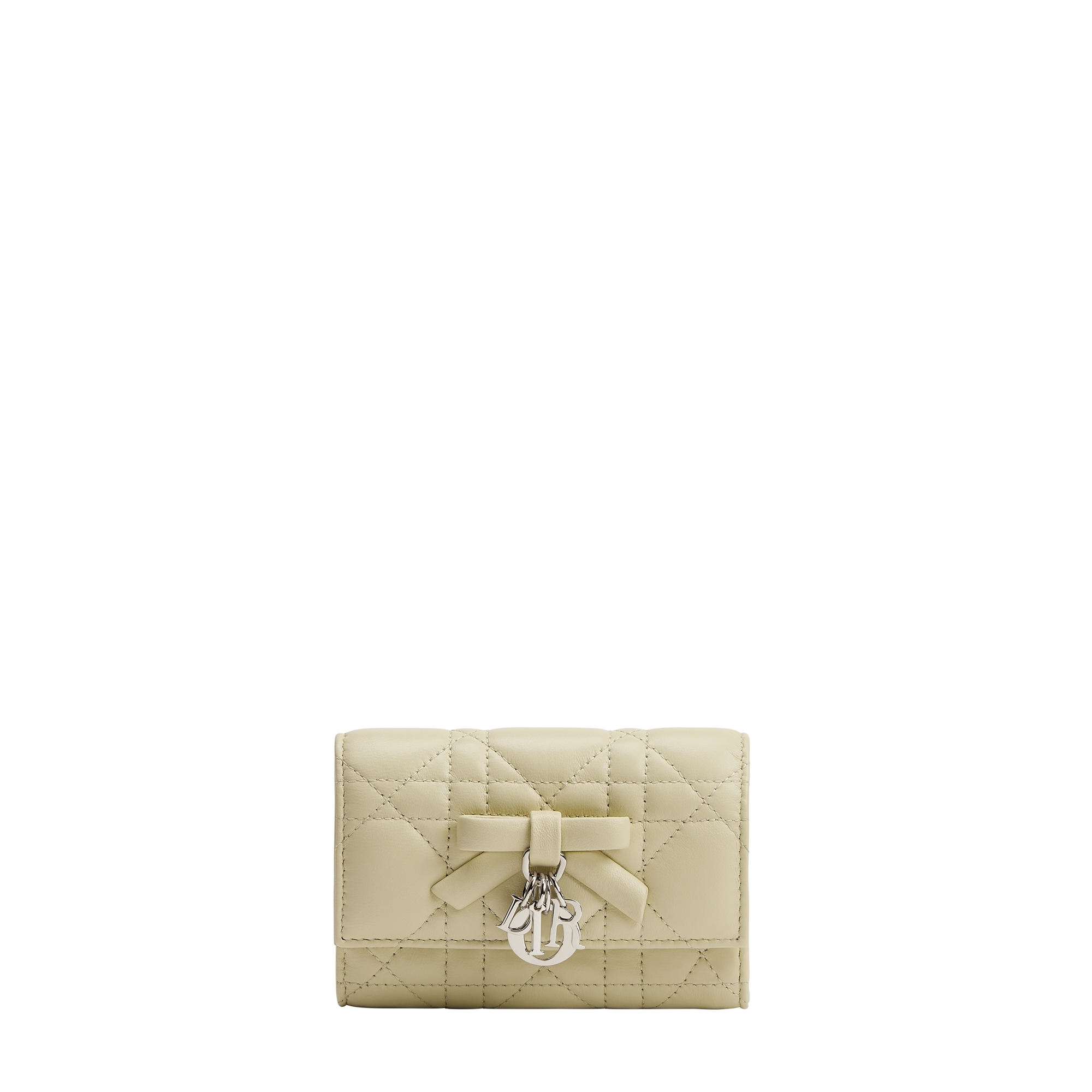 Lady Dior Glycine Wallet Vanilla Cannage Lambskin E01