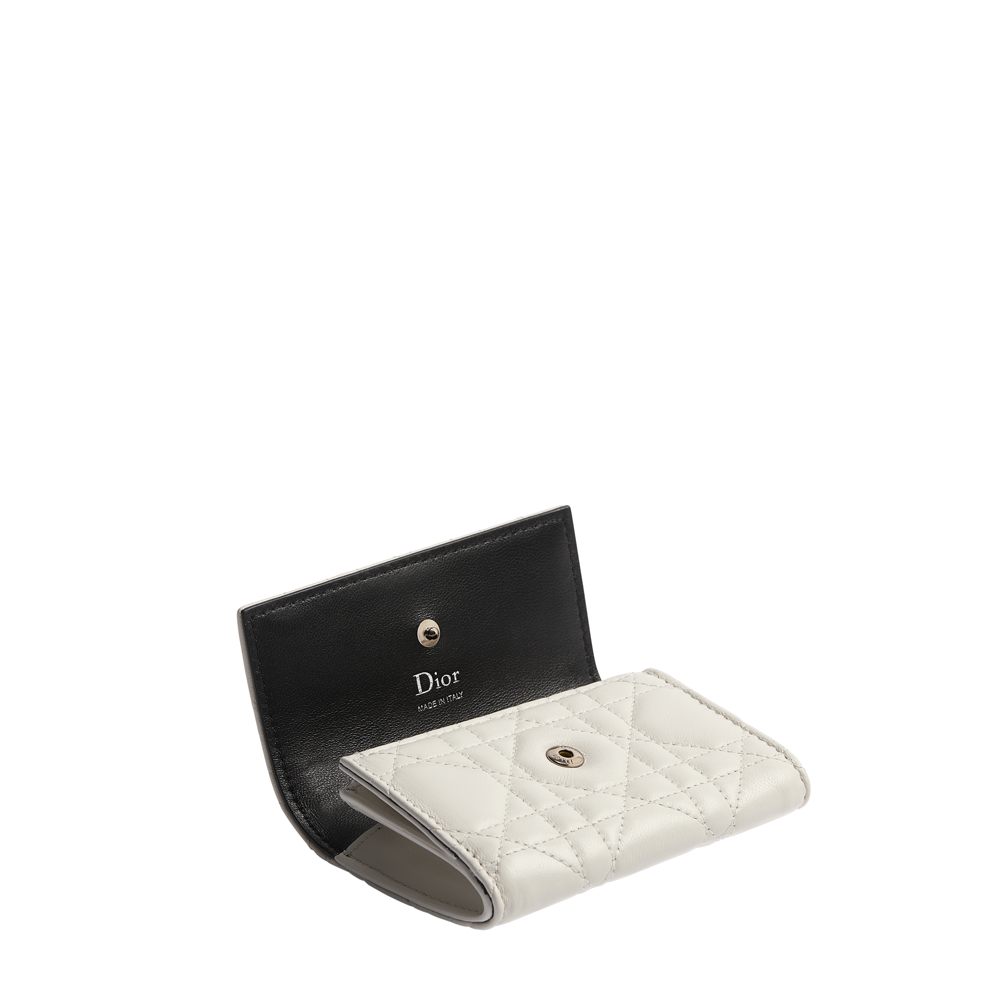 My Dior Glycine Wallet Two-Tone Latte and Black Cannage Lambskin E06