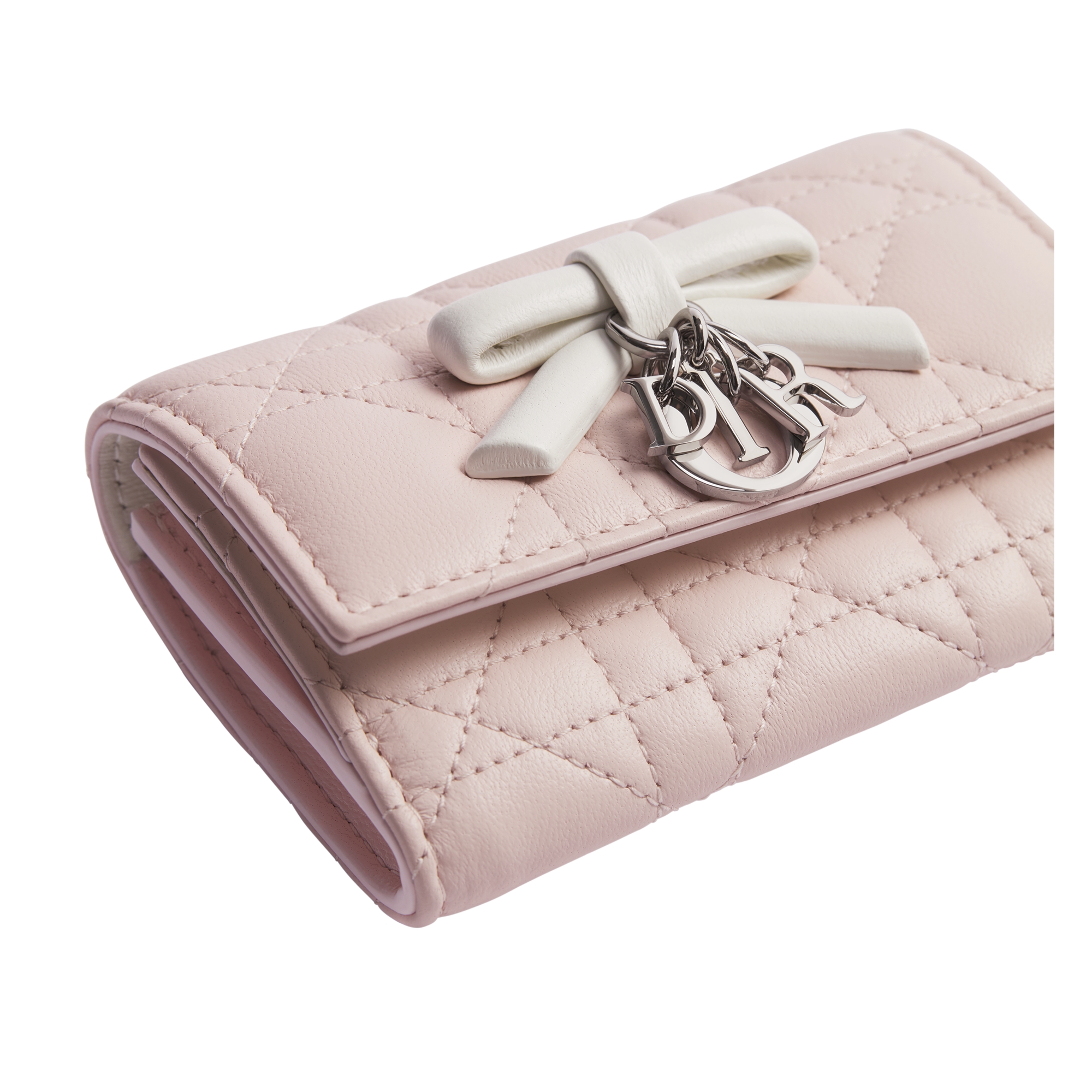 My Dior Glycine Wallet Two-Tone Pink Fairytale and Latte Cannage Lambskin E10