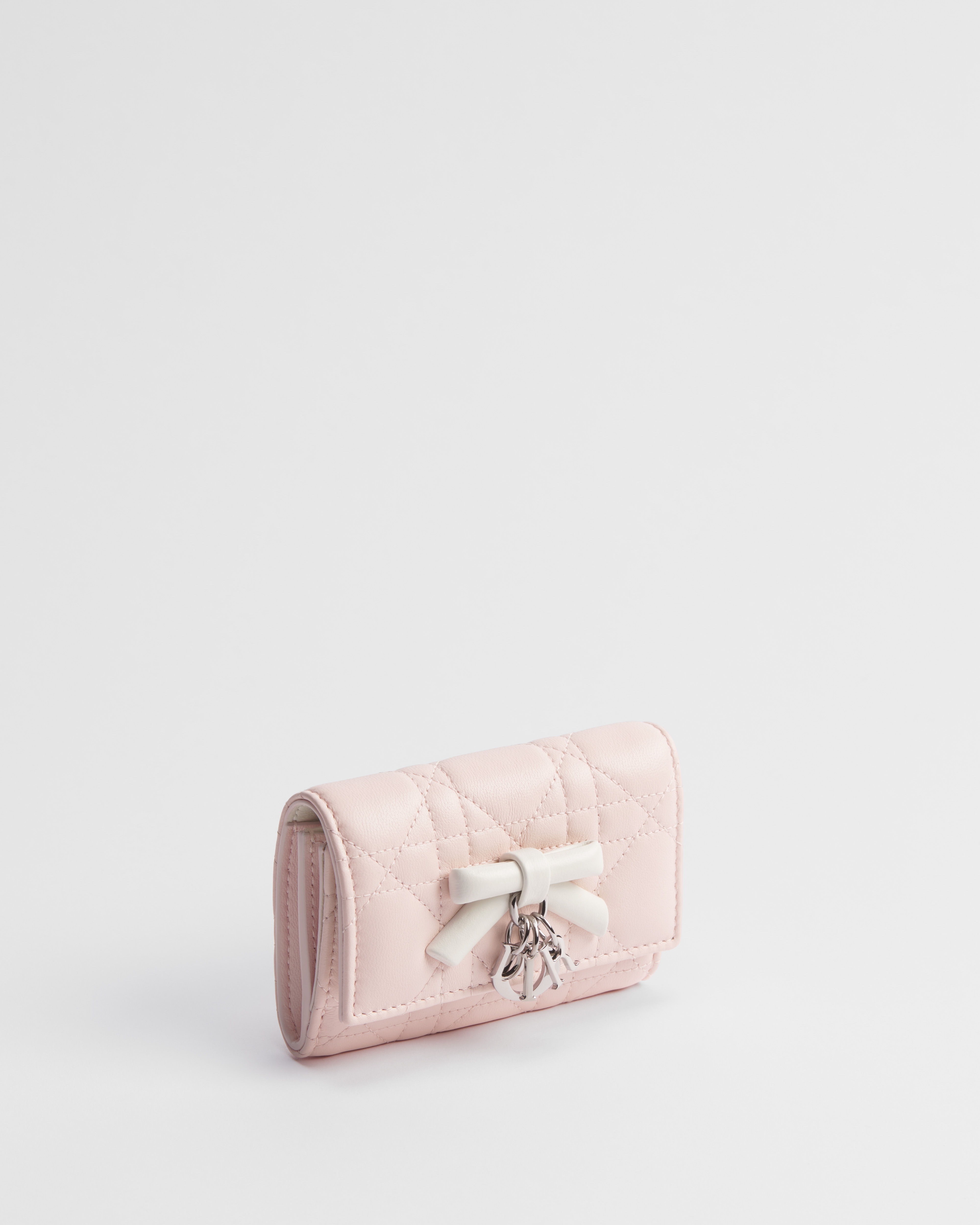 My Dior Glycine 지갑 투 톤 핑크 & 라떼 까나쥬 양가죽 E03