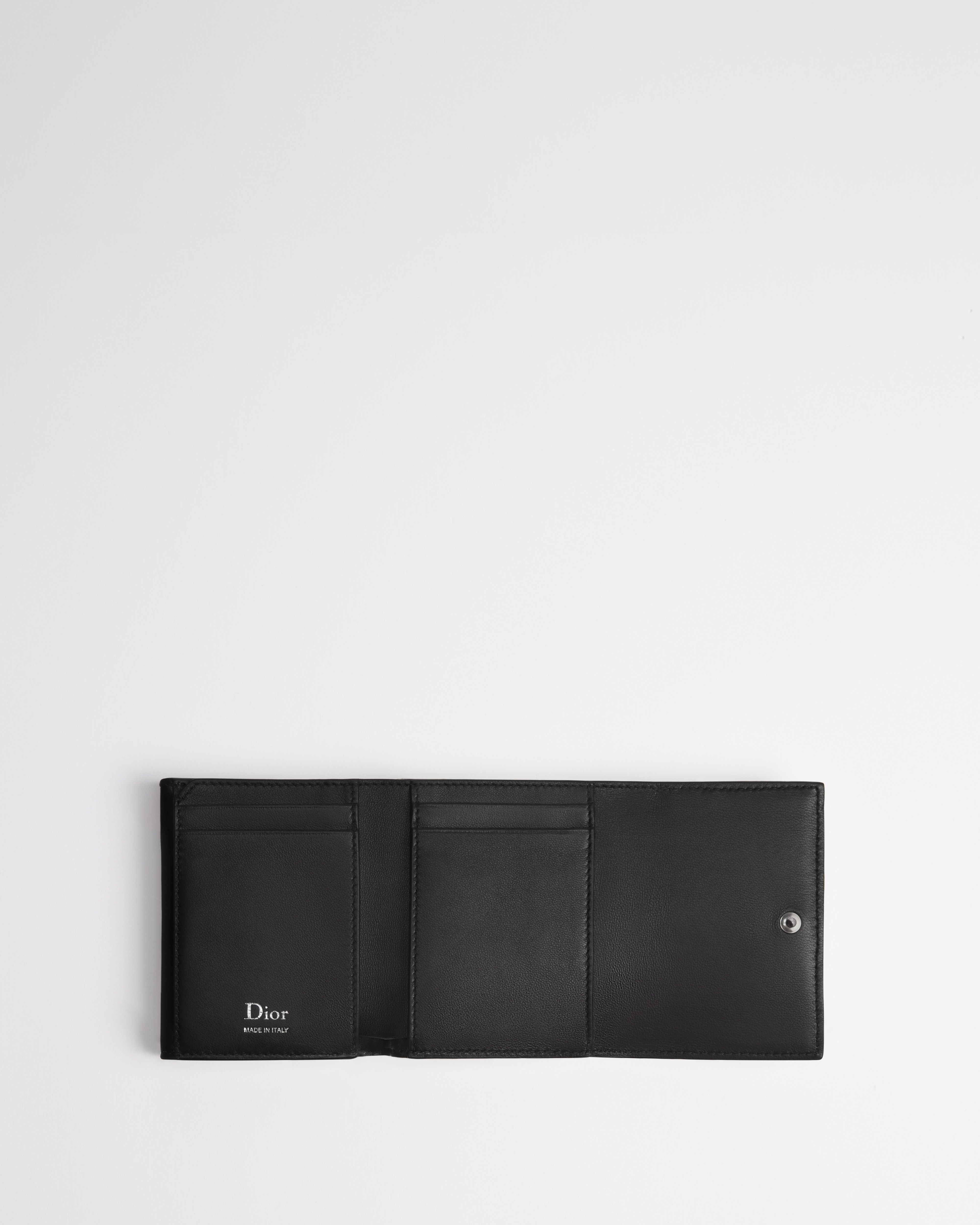 Lady Dior Lotus Wallet Two-Tone Latte and Black Cannage Lambskin E10