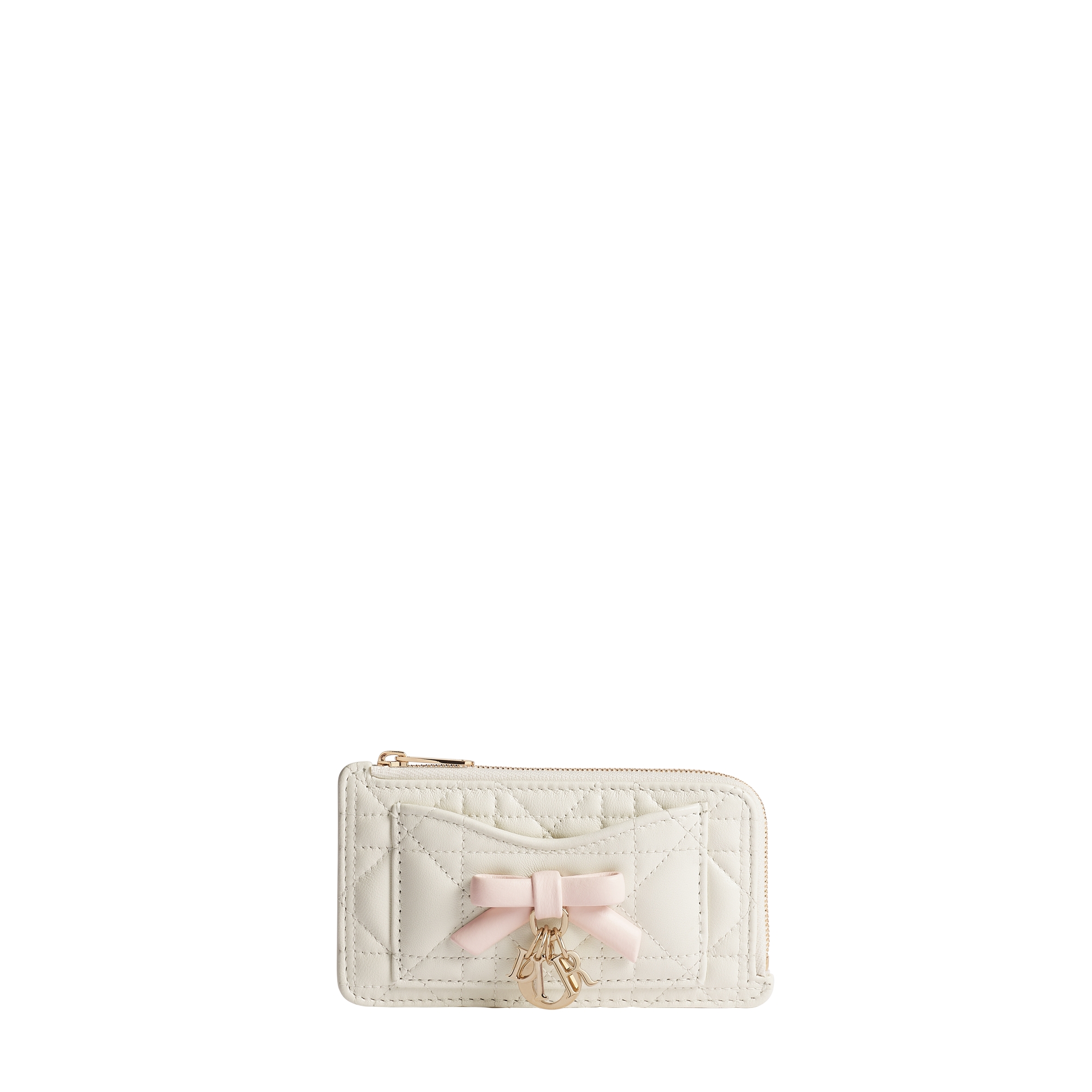日本限定】Lady Dior Cosmos ジップ カードホルダー ツートン ラテ