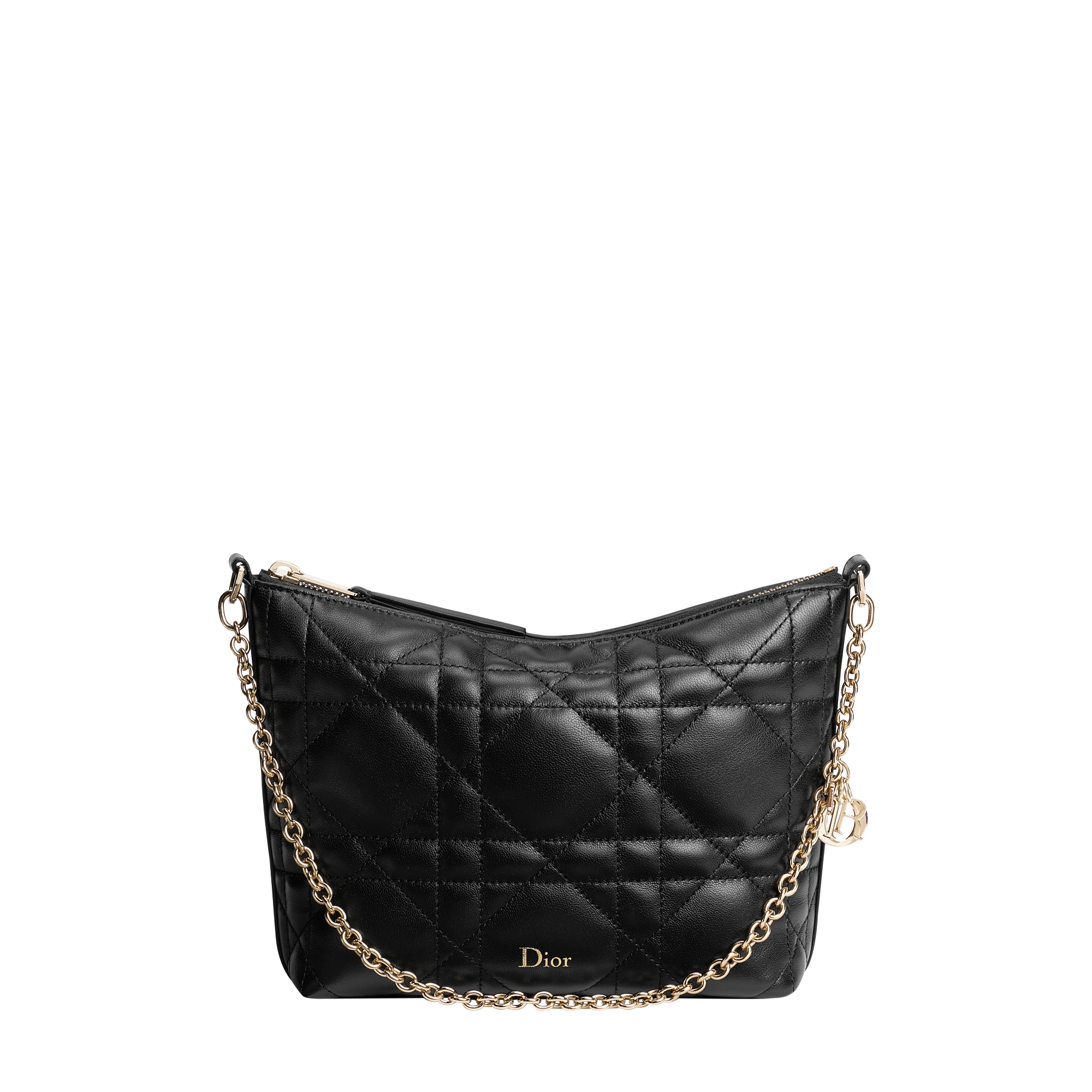 Diorling Mini Bag Black Macrocannage Lambskin | DIOR