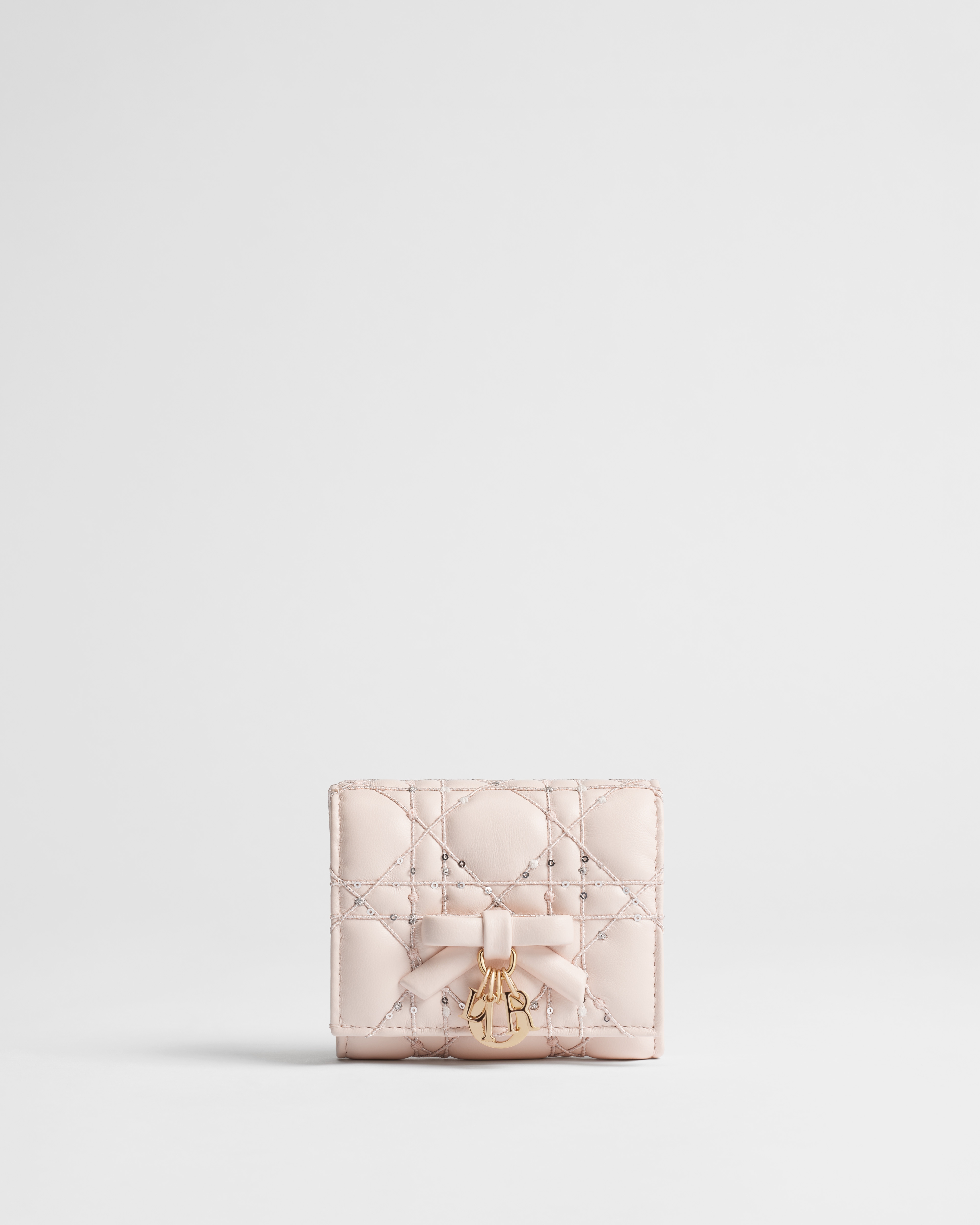 【日本限定】Lady Dior Hibiscus ウォレット カナージュ ブークレ ラムスキン E01