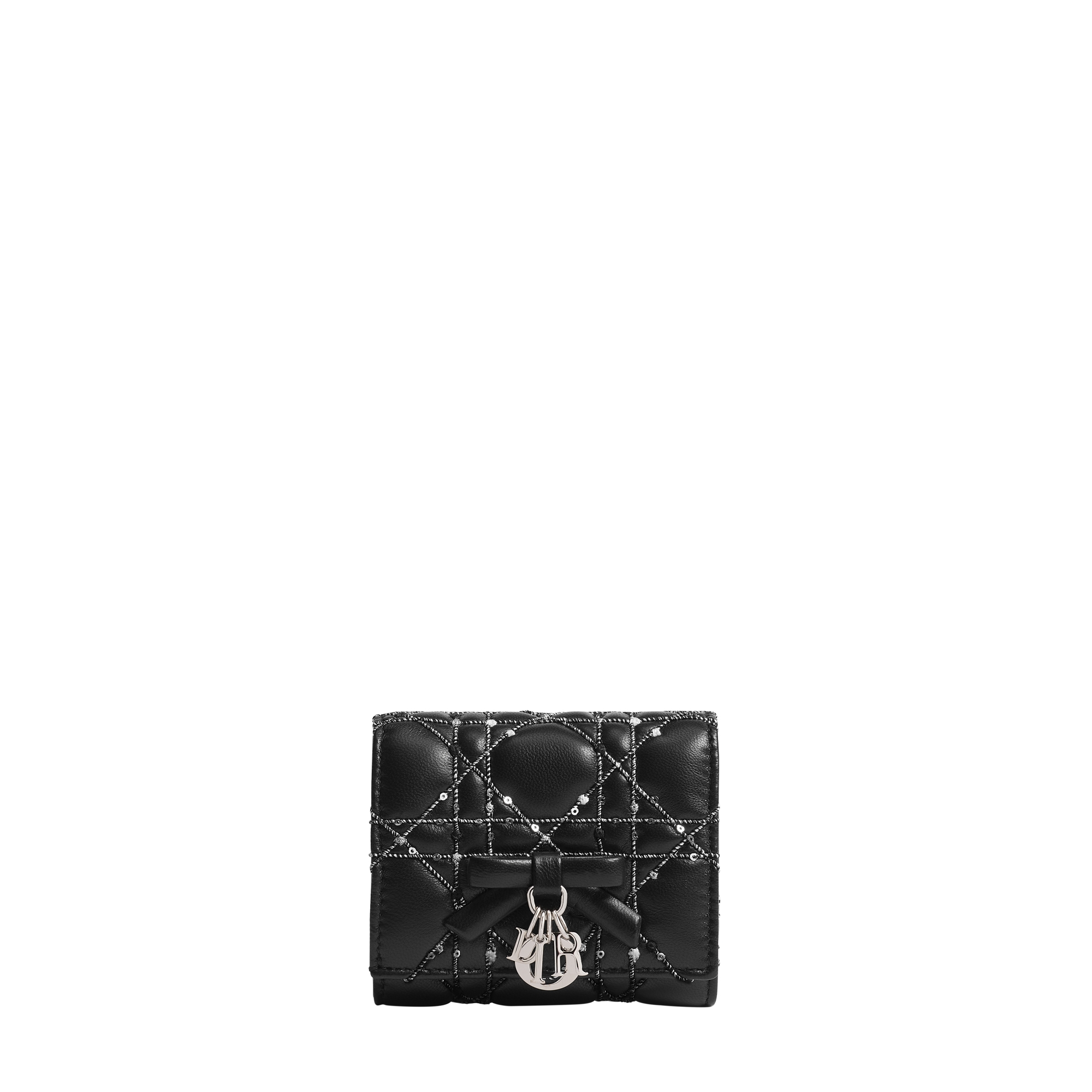 Lady Dior Hibiscus ウォレット ブラック カナージュ ブークレ 