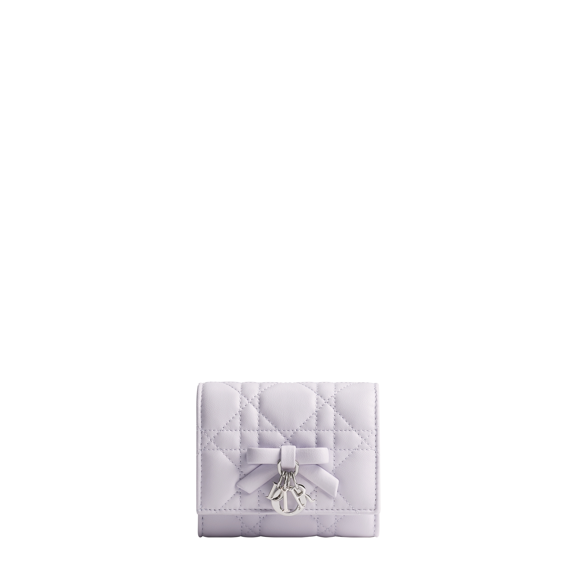 Lady Dior Hibiscus Wallet Glycine Cannage Lambskin E01