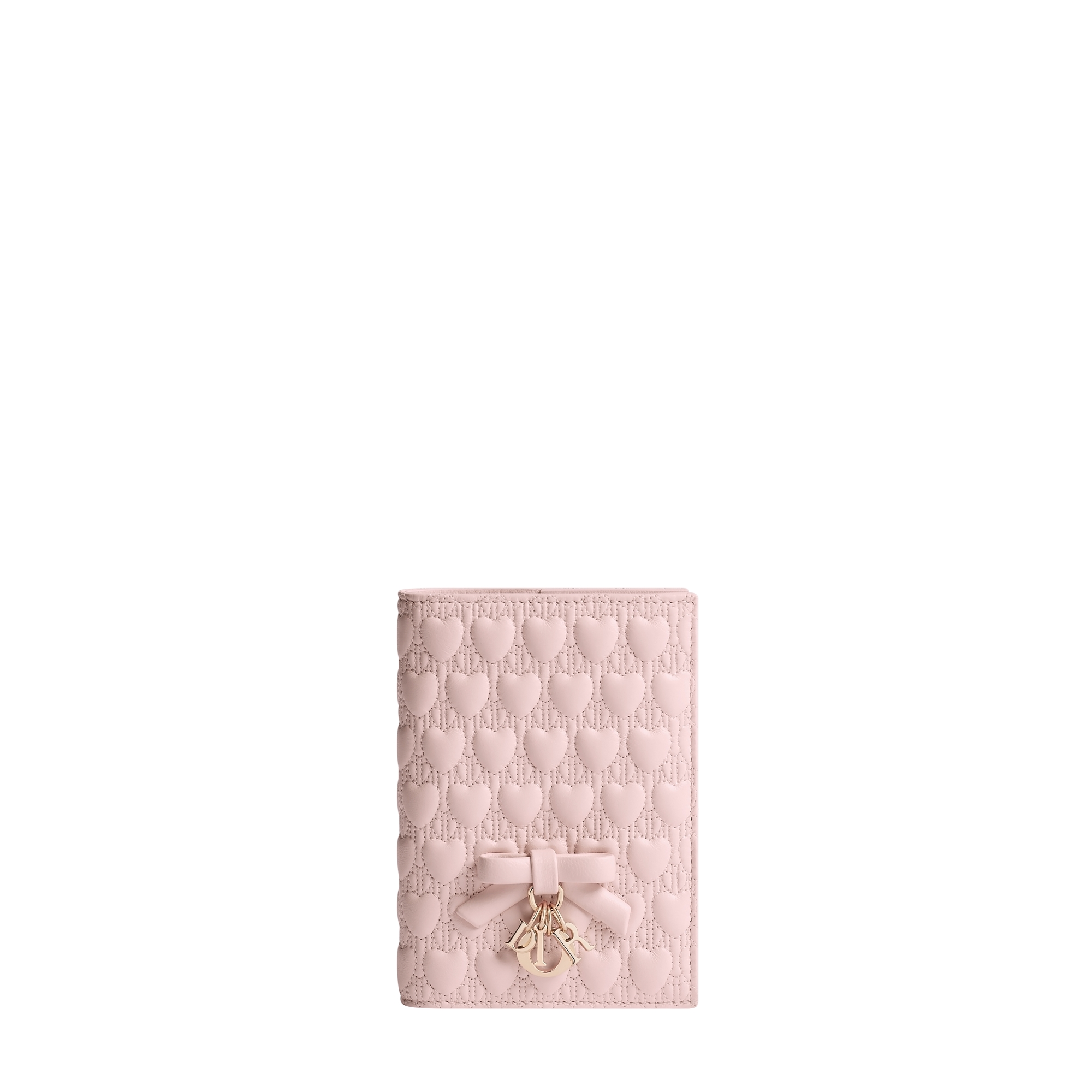 Dior Qixi Lady Dior Passport Cover Soupir Pink Dior Heart Quilted Lambskin E01