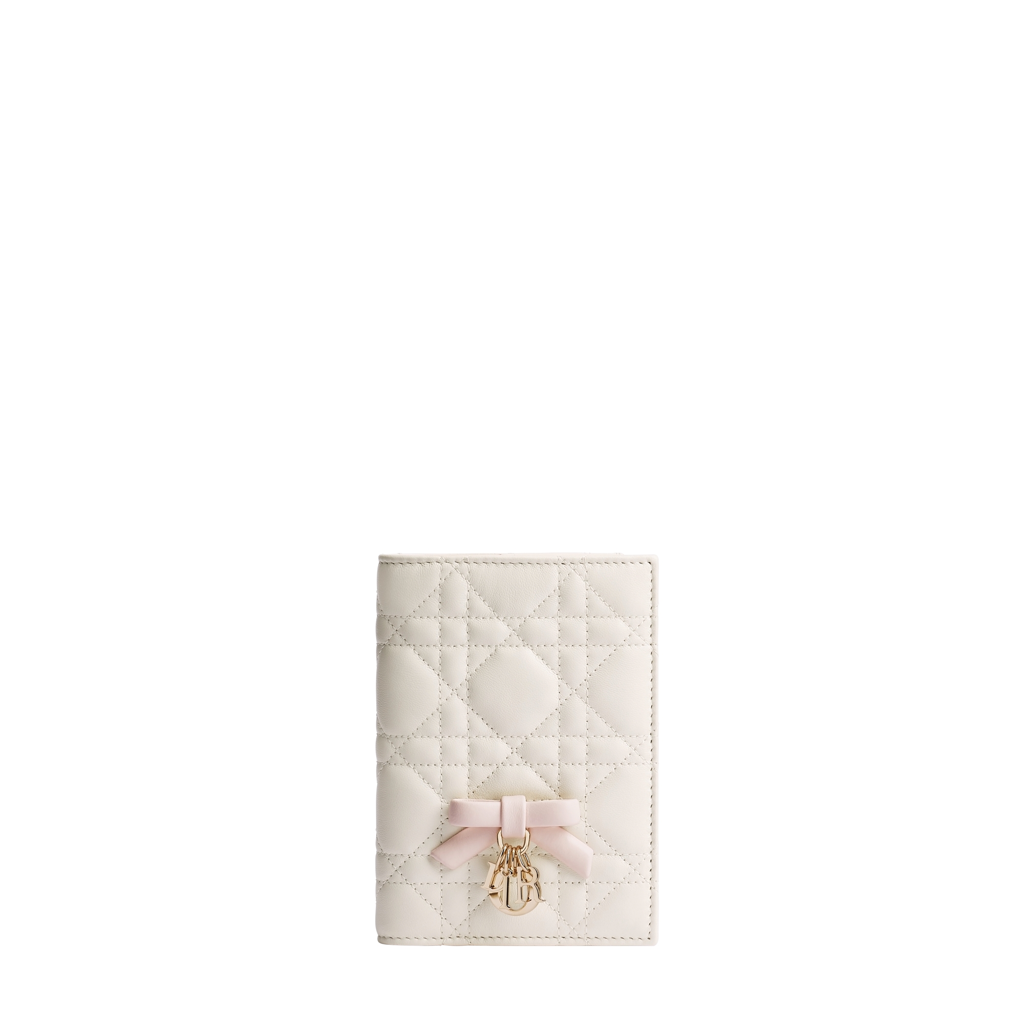 Dior Qixi Lady Dior Passport Cover Two-Tone Latte and Ballet Pink