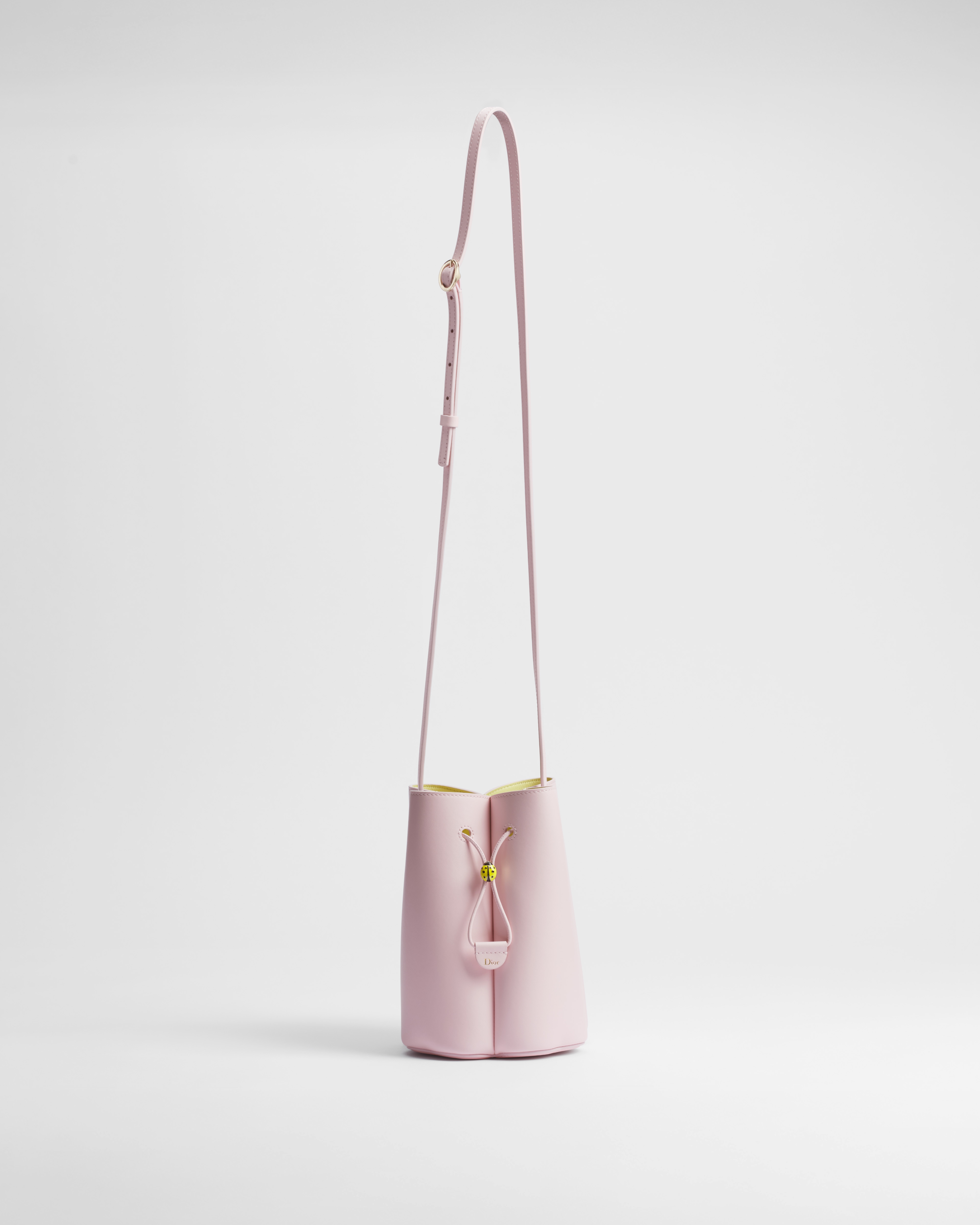 Minibolso bombonera Petit Trèfle Piel de cordero lisa en Pink Fairytale E01