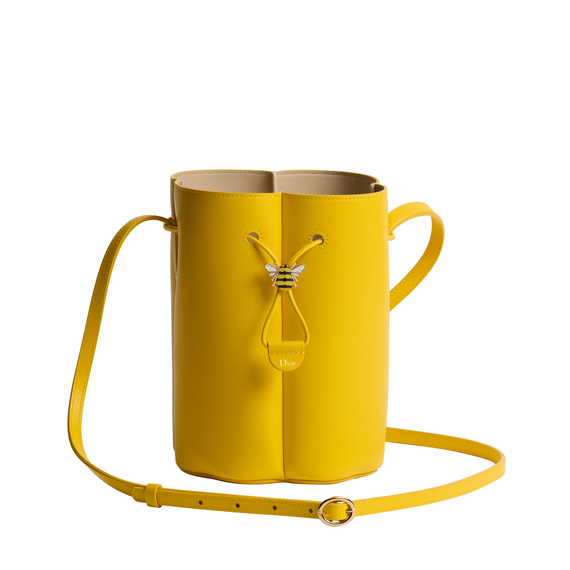 Petit Trèfle Mini Bucket Bag Buttercup Smooth Lambskin E01