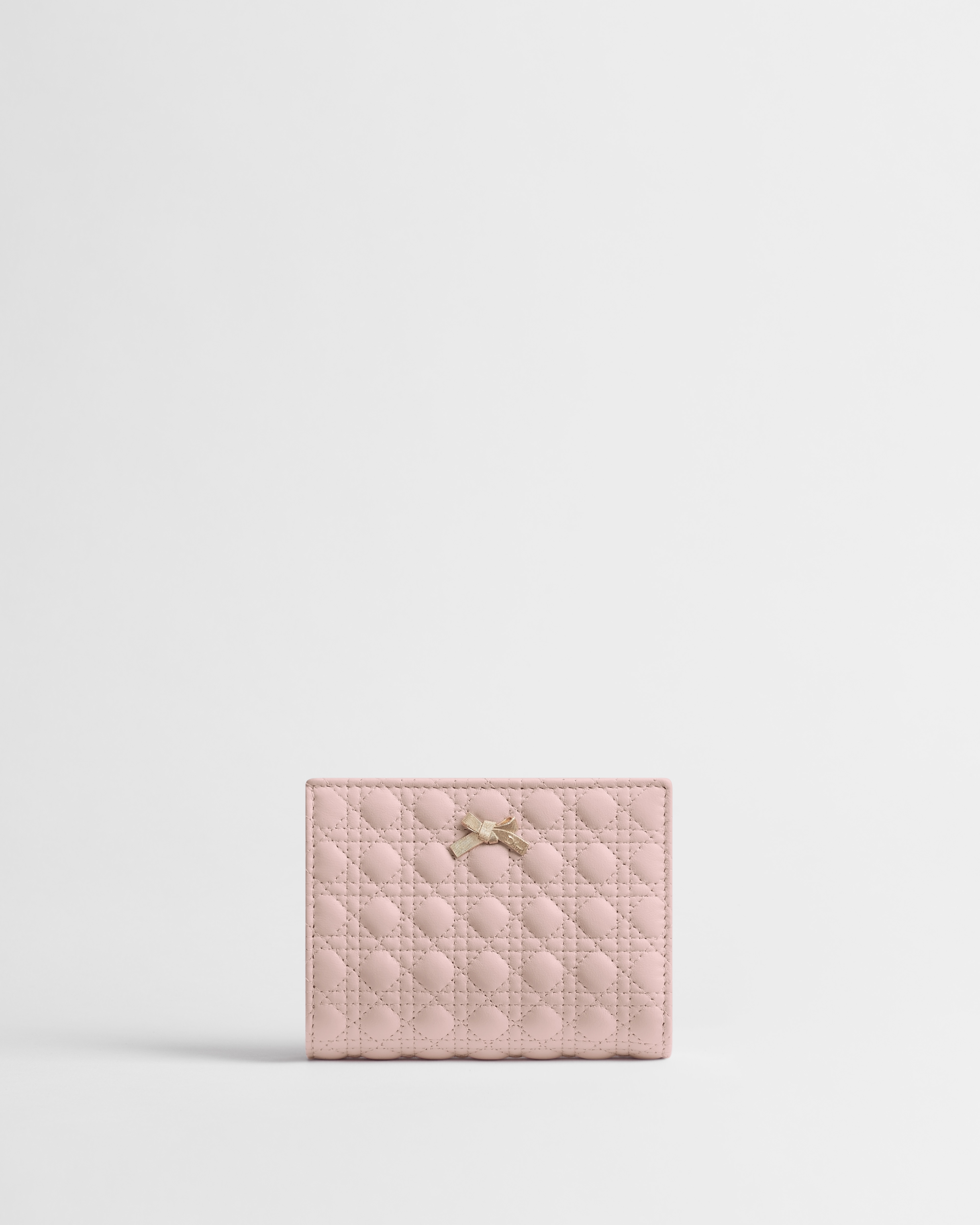 Baby Bow Begonia Wallet Soupir Pink Microcannage Lambskin E01