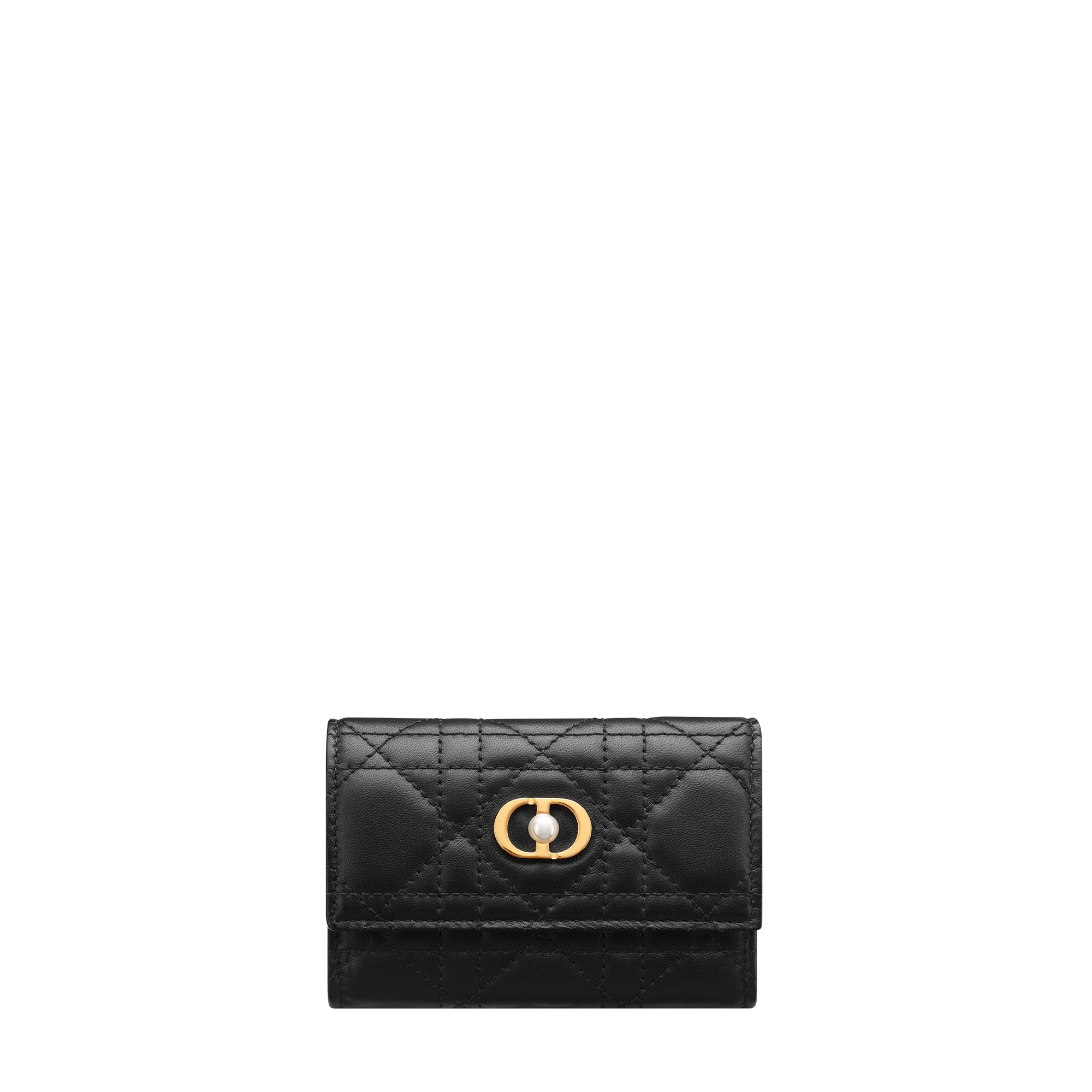 Dior Jolie Glycine Wallet Black Cannage Lambskin E01