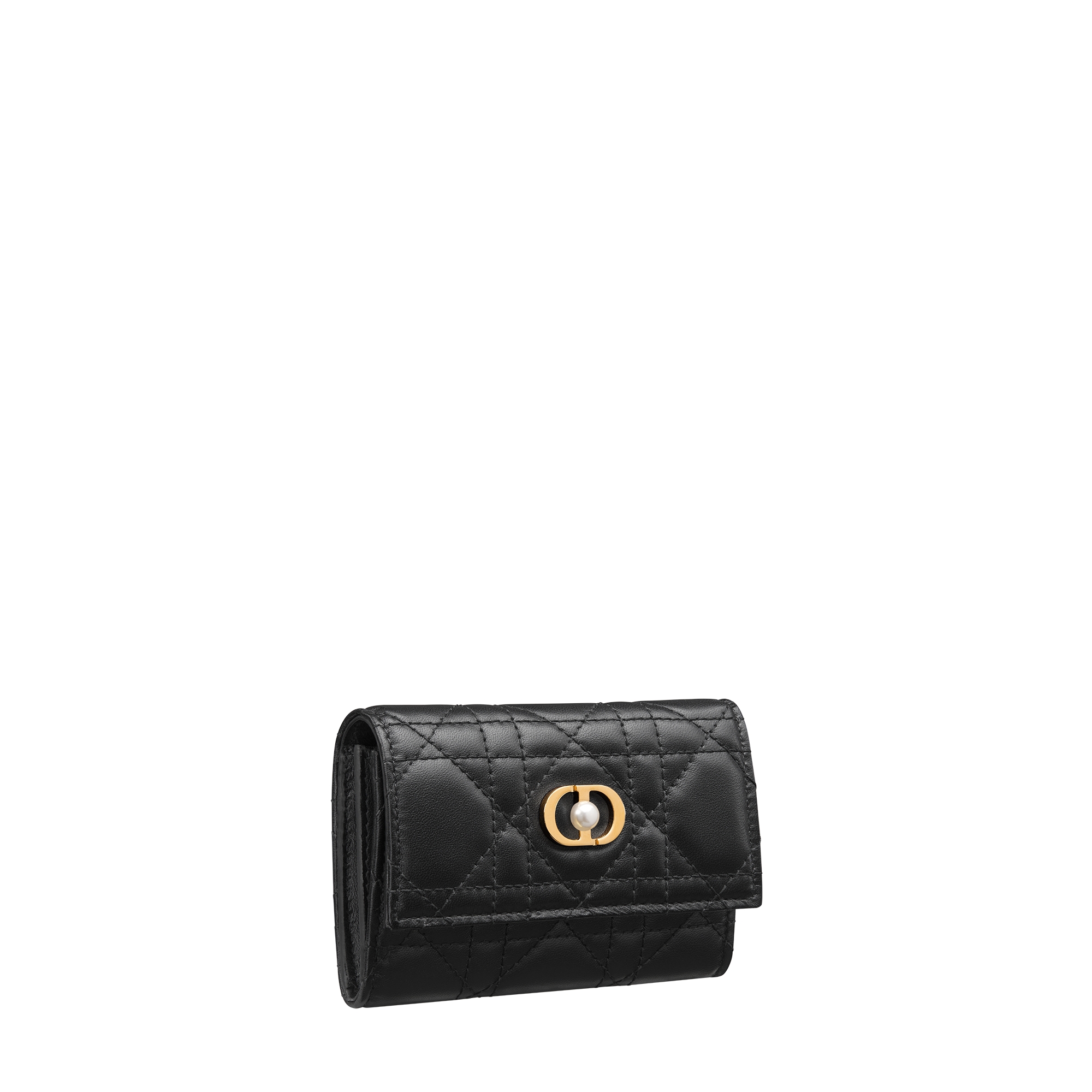 Dior Jolie Glycine Wallet Black Cannage Lambskin E03