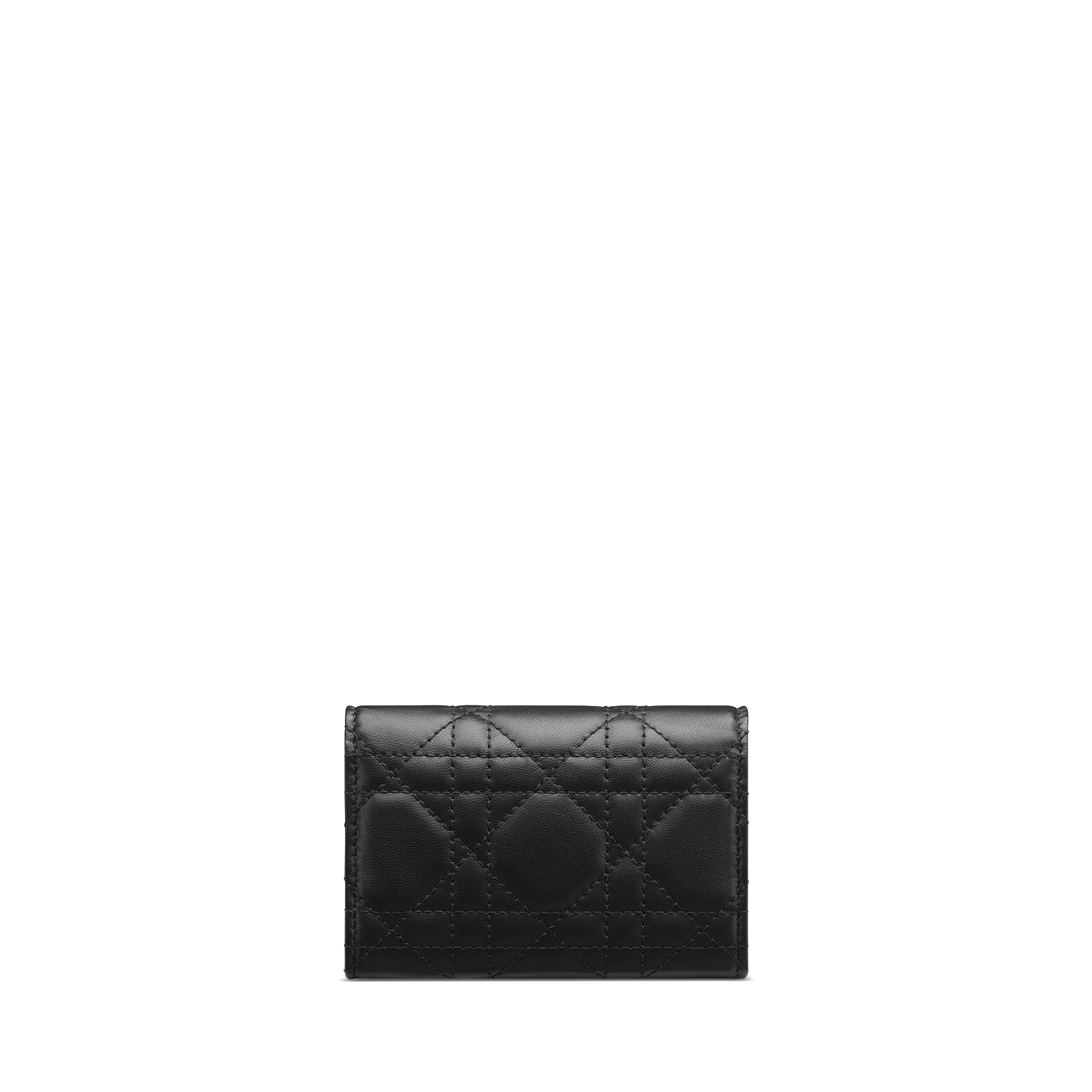 Dior Jolie Glycine Wallet Black Cannage Lambskin E08
