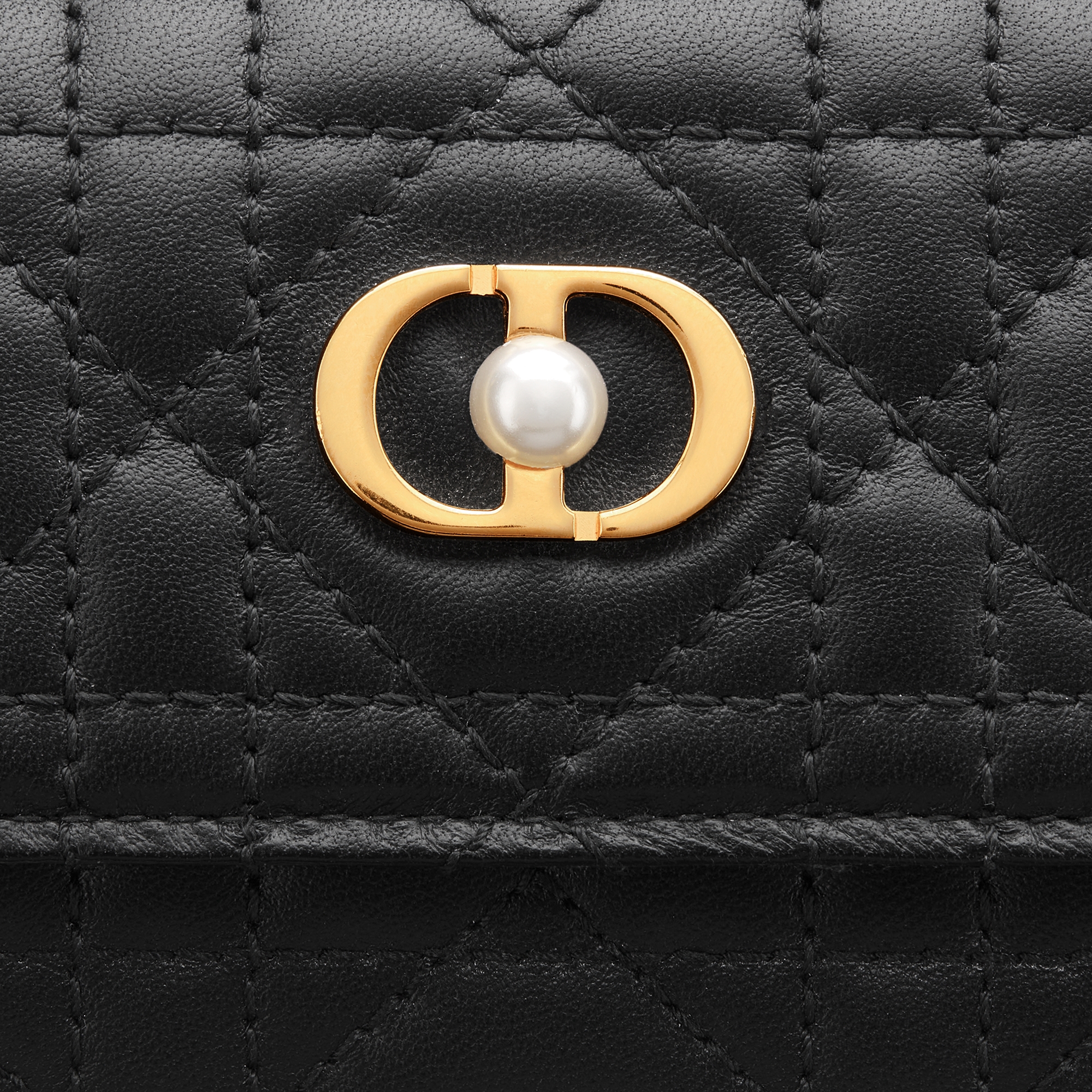 Dior Jolie Glycine Wallet Black Cannage Lambskin E09