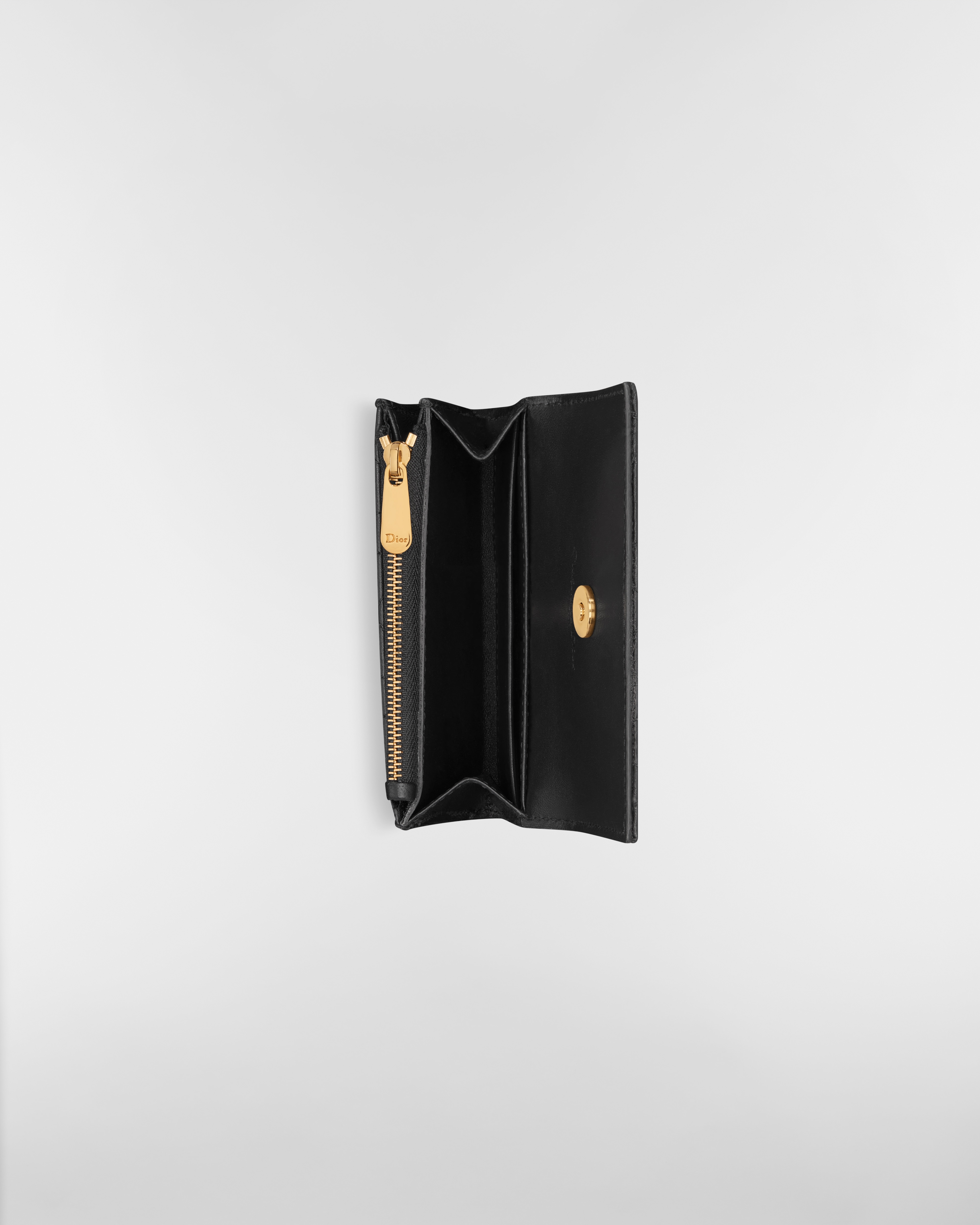 Dior Jolie Glycine Wallet Black Cannage Lambskin E06