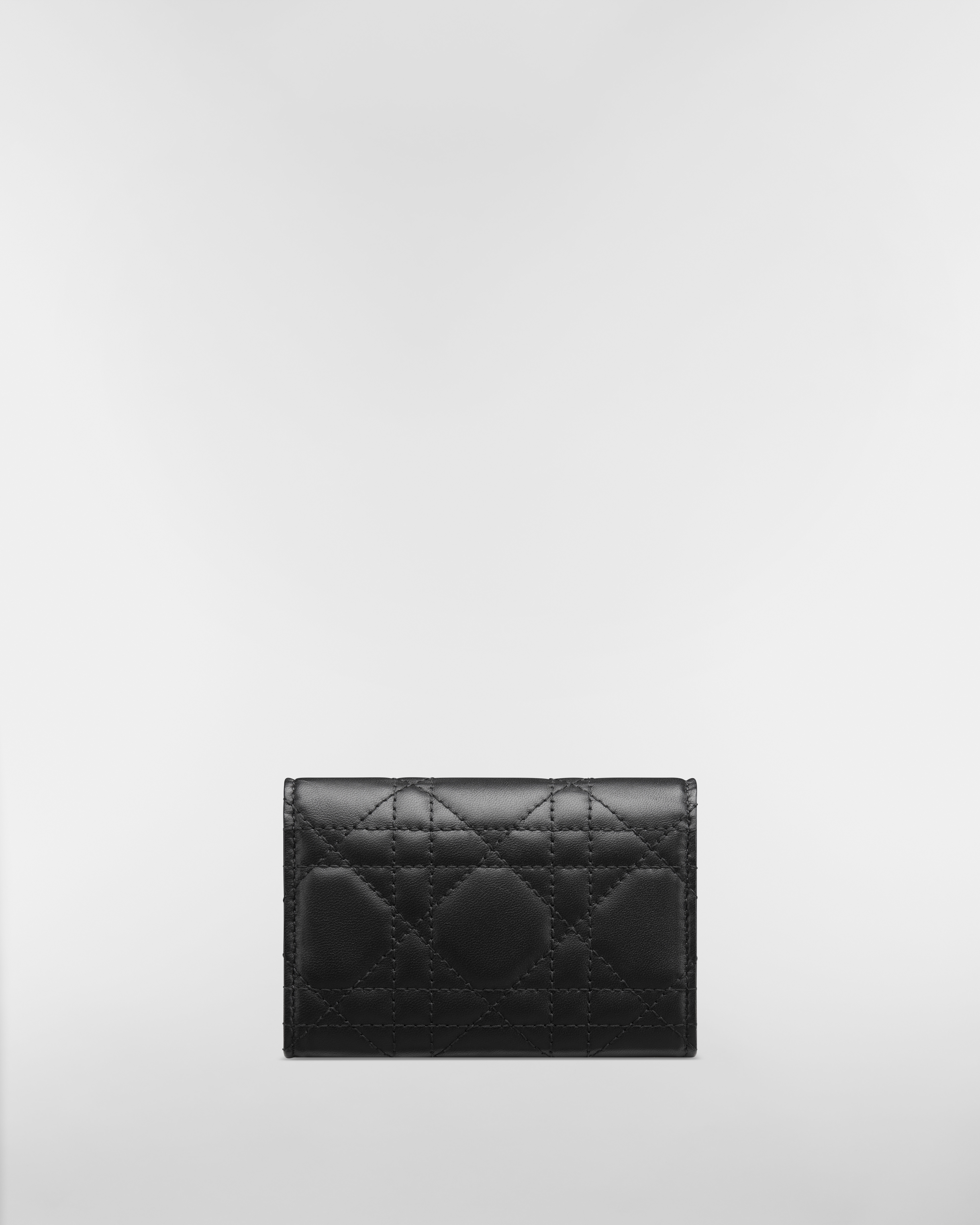 Dior Jolie Glycine Wallet Black Cannage Lambskin E08