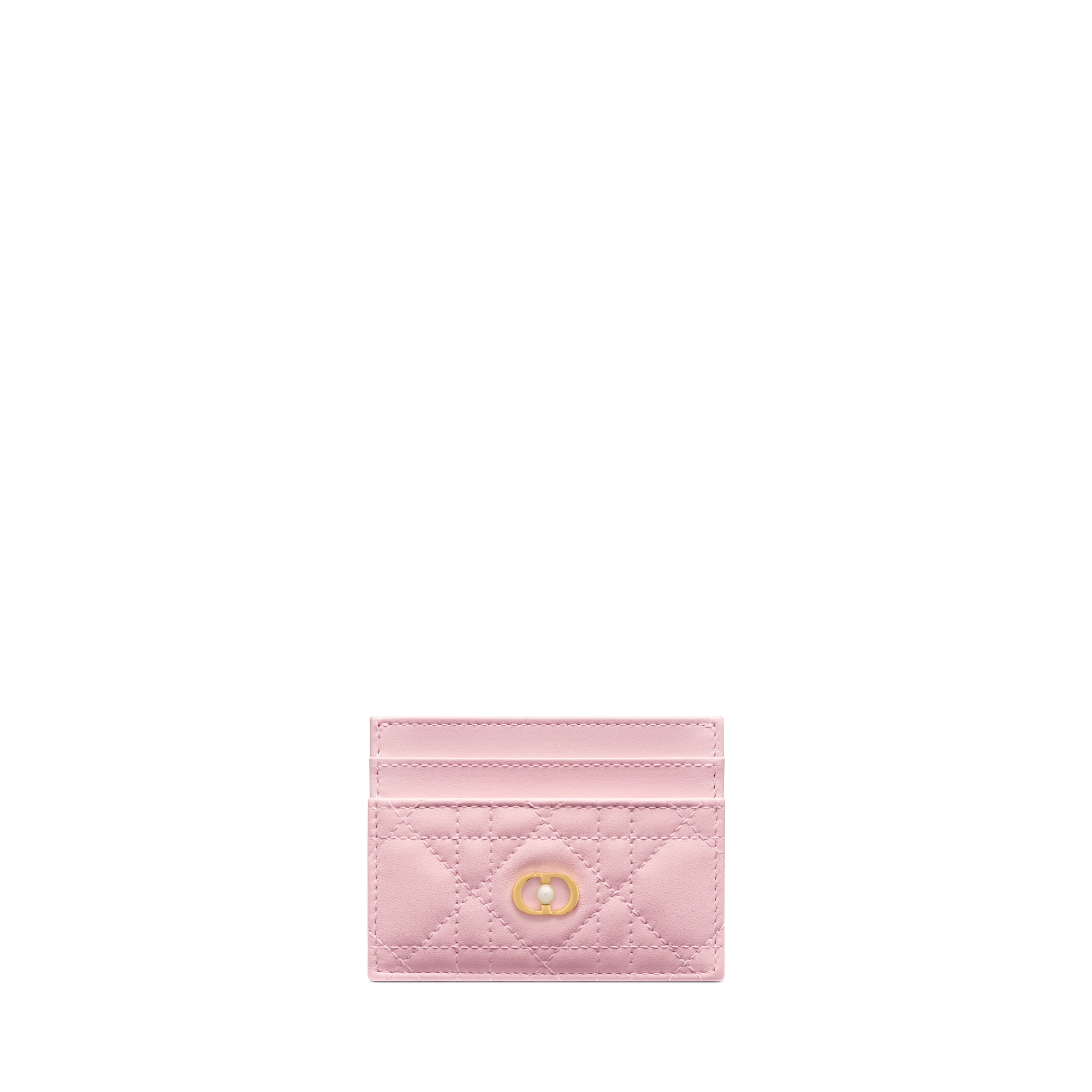 Dior Jolie Freesia Card Holder Cherry Blossom Pink Cannage Lambskin E01