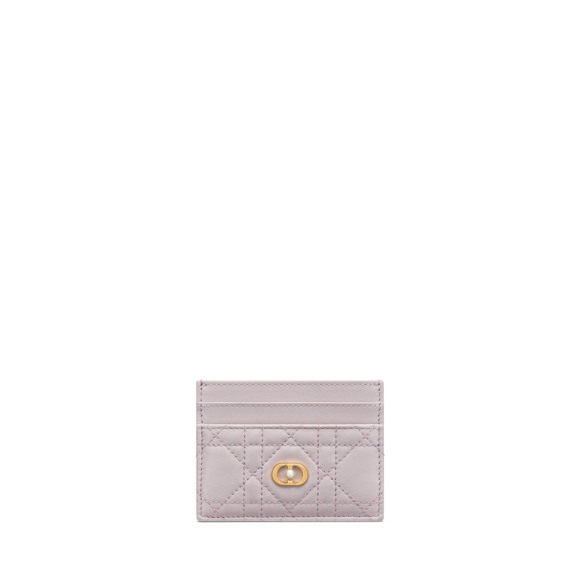 Dior Jolie Freesia Card Holder Powder Pink Cannage Lambskin | DIOR