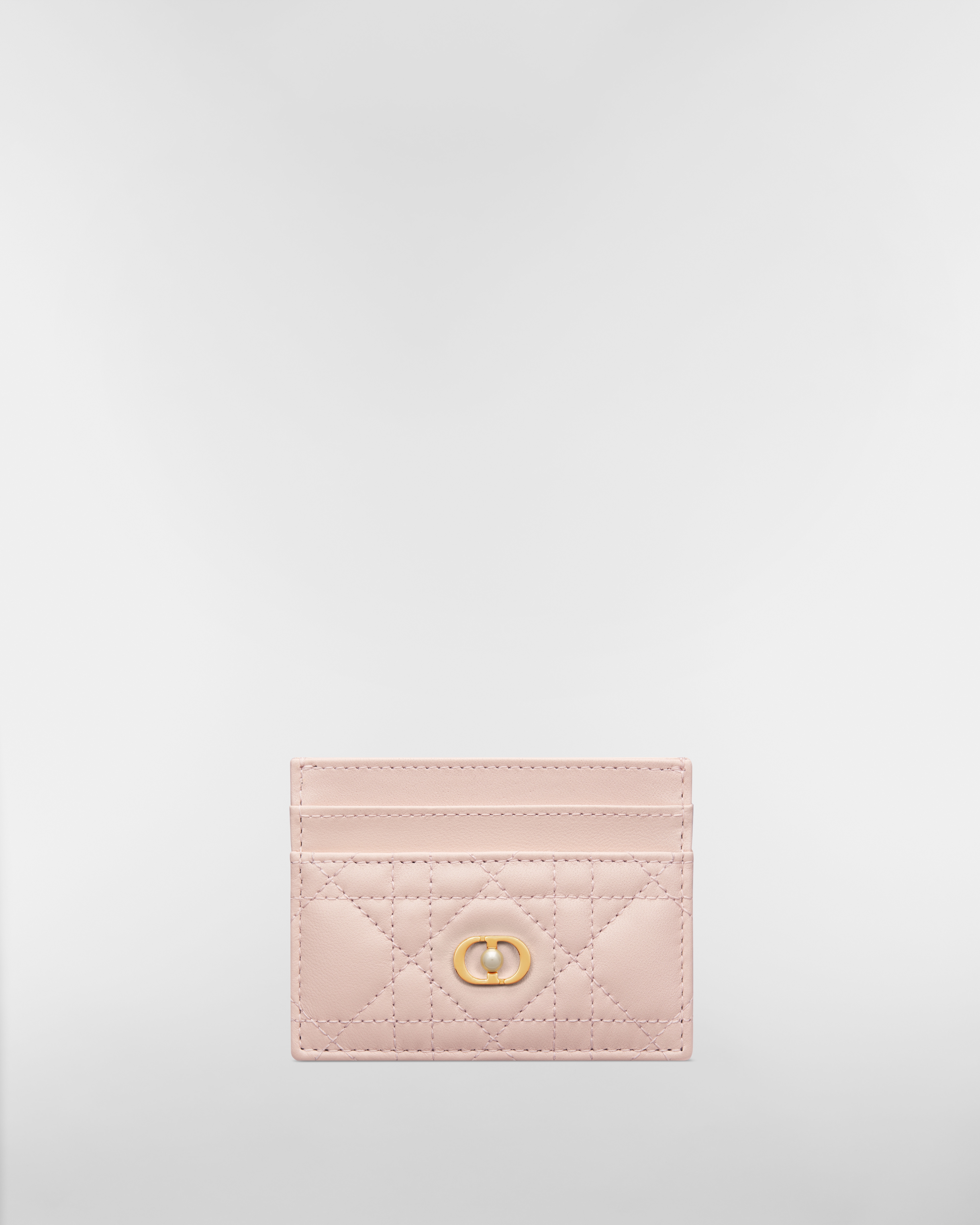 Dior Jolie Freesia Card Holder Powder Pink Cannage Lambskin E01