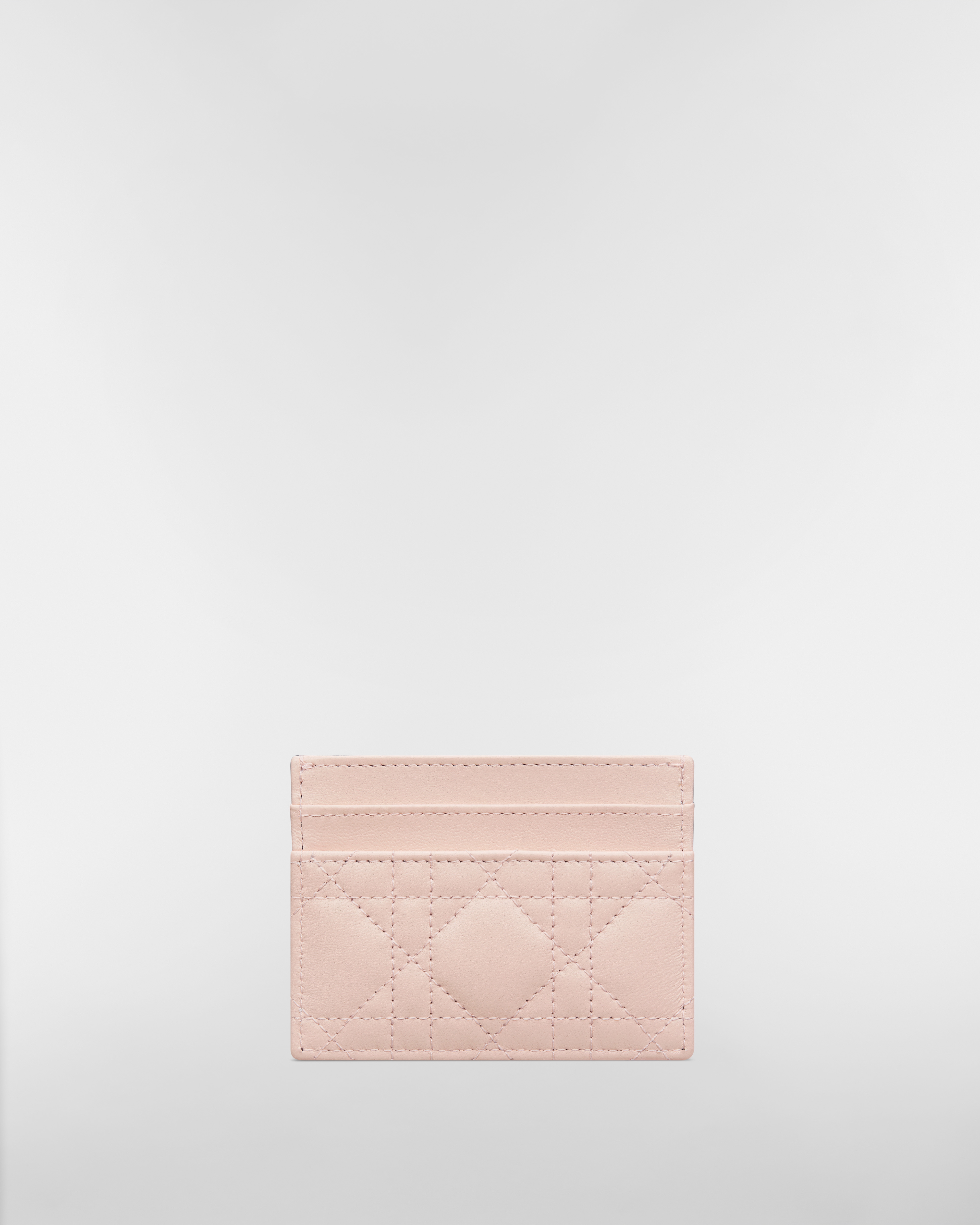 Dior Jolie Freesia Card Holder Powder Pink Cannage Lambskin E08