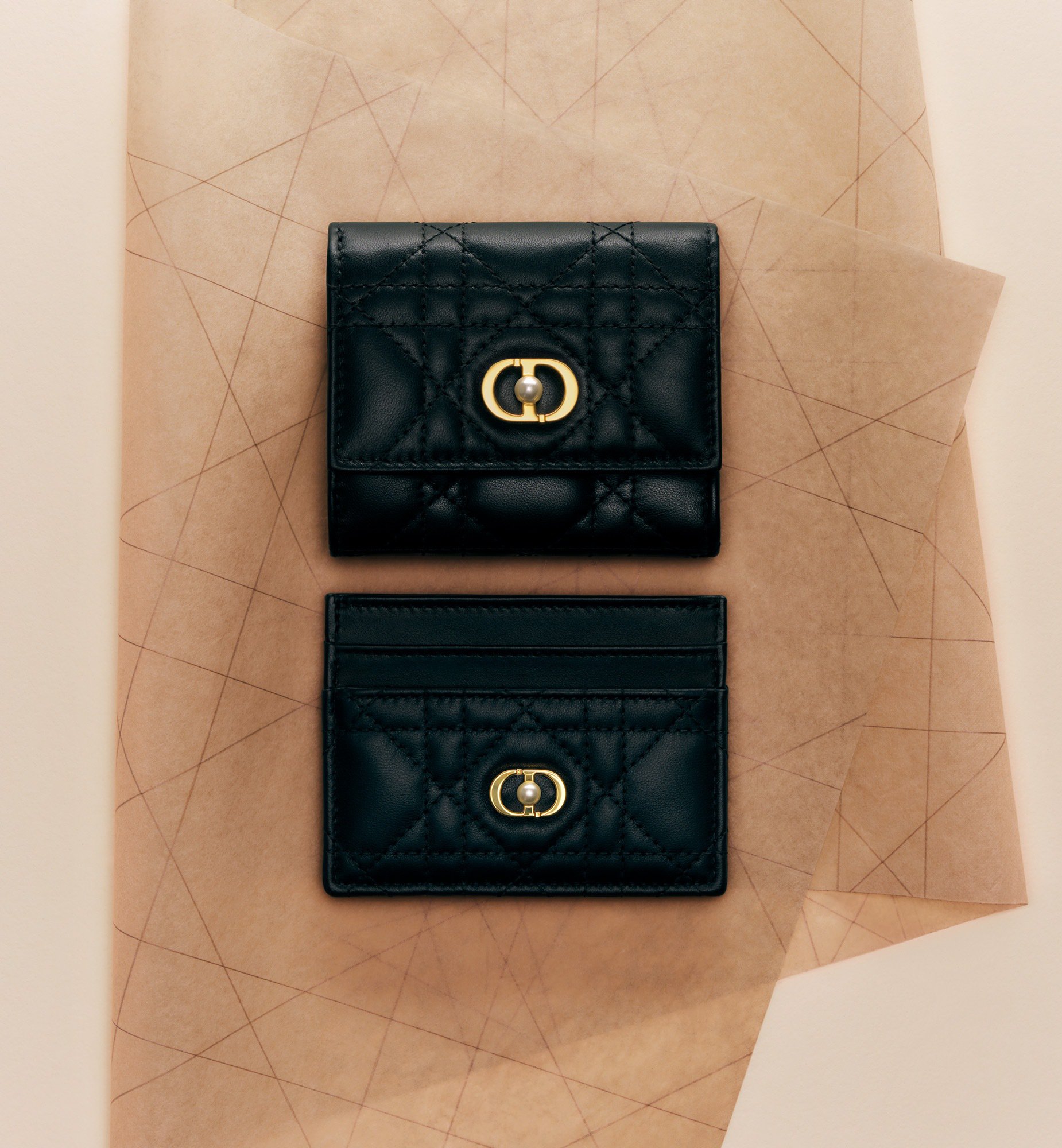 Dior Jolie Freesia Card Holder Worn view cropped