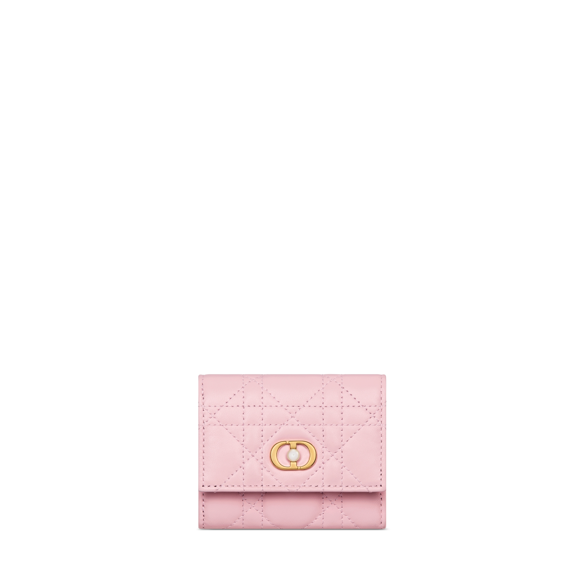Dior Jolie Hibiscus Wallet Cherry Blossom Pink Cannage Lambskin E01