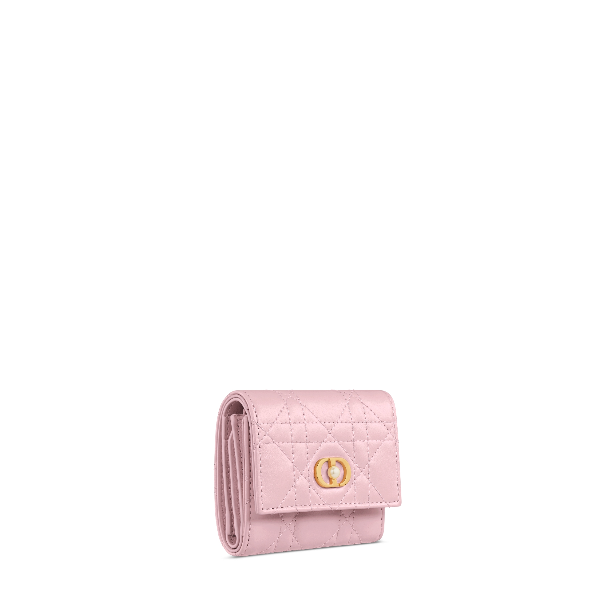 Dior Jolie Hibiscus Wallet Cherry Blossom Pink Cannage Lambskin E03
