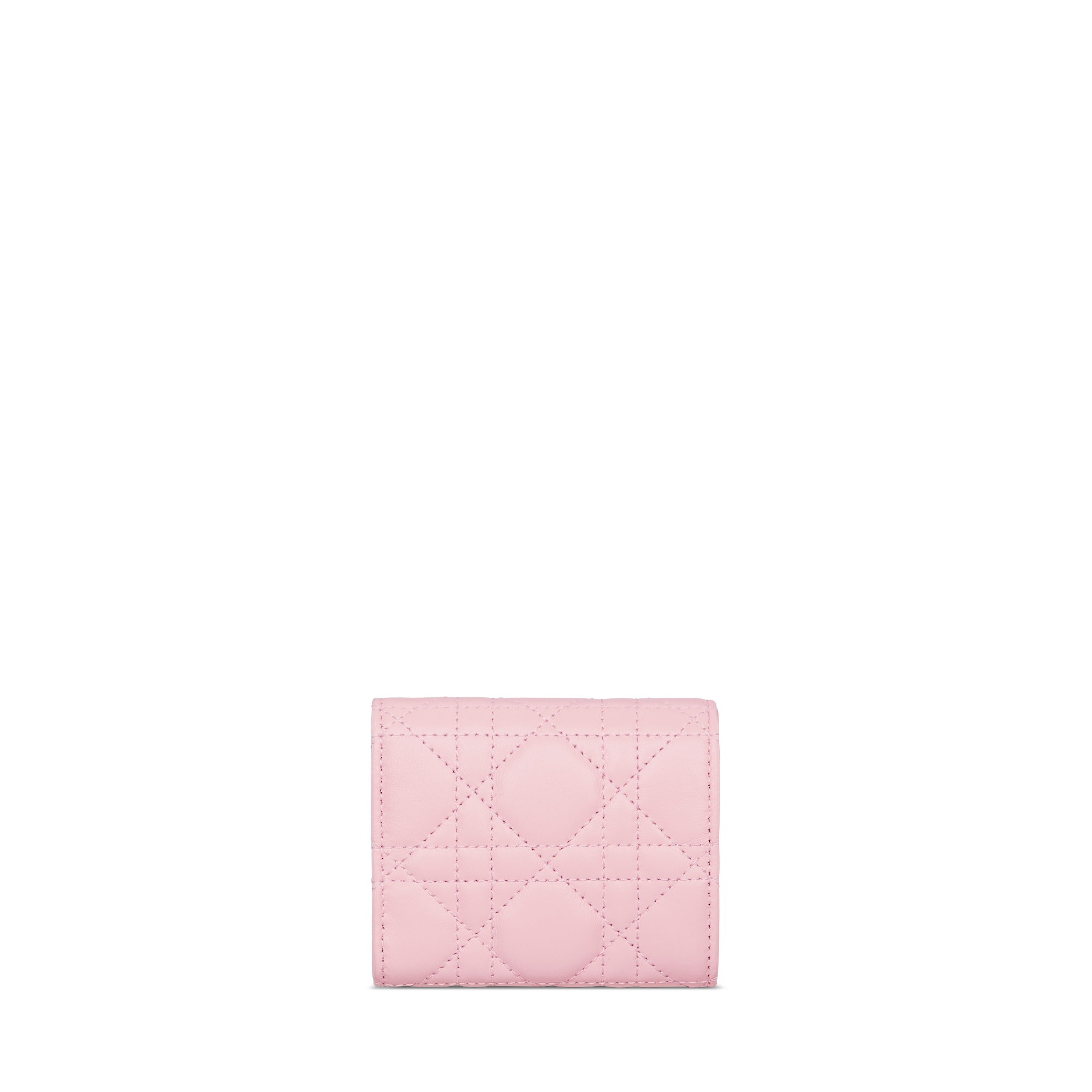 Dior Jolie Hibiscus Wallet Cherry Blossom Pink Cannage Lambskin E08