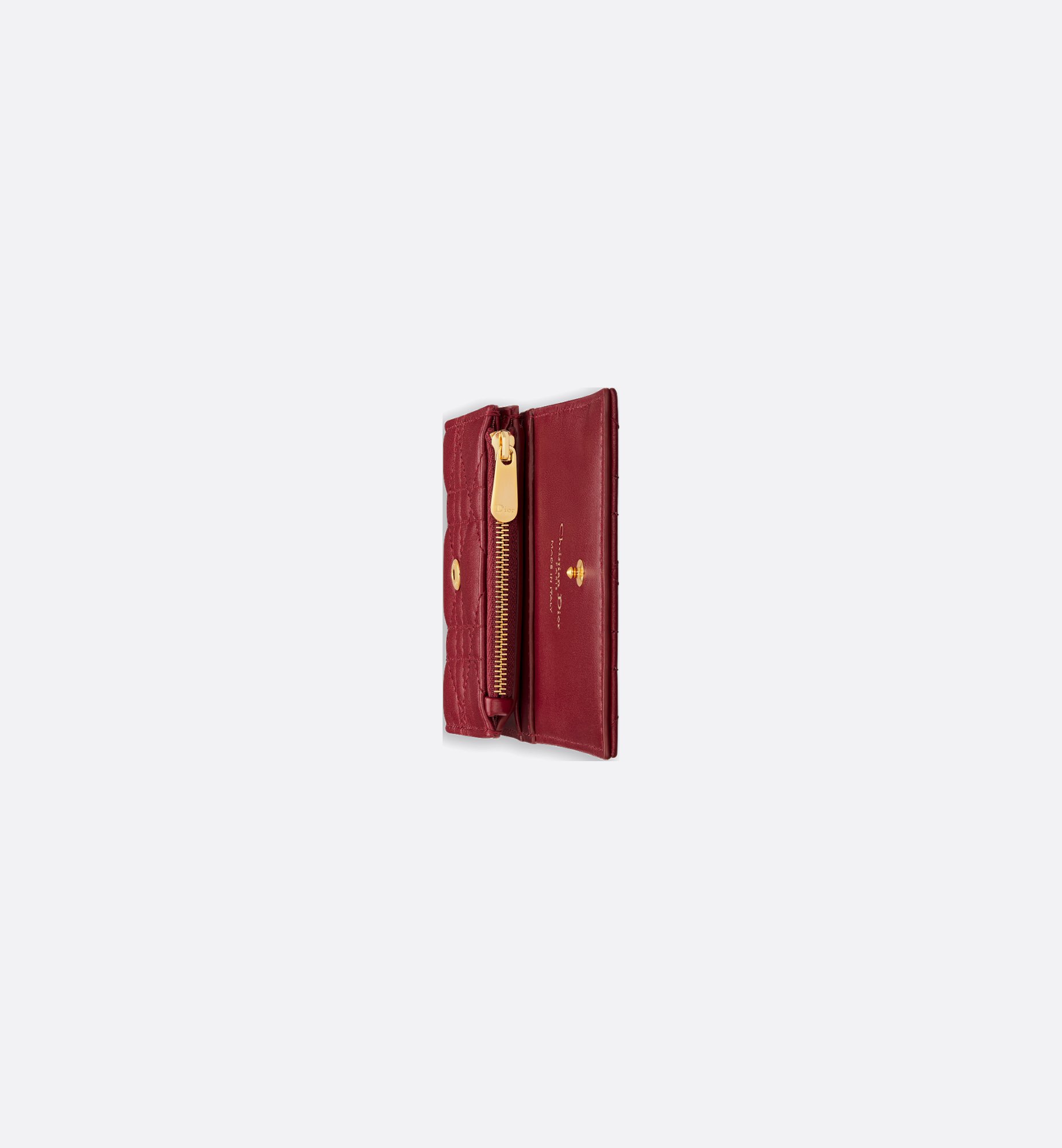Dior Jolie Hibiscus Wallet Cherry Red Cannage Lambskin | DIOR Dior Jolie Hibiscus Wallet Cherry Red Cannage Lambskin | DIOR
