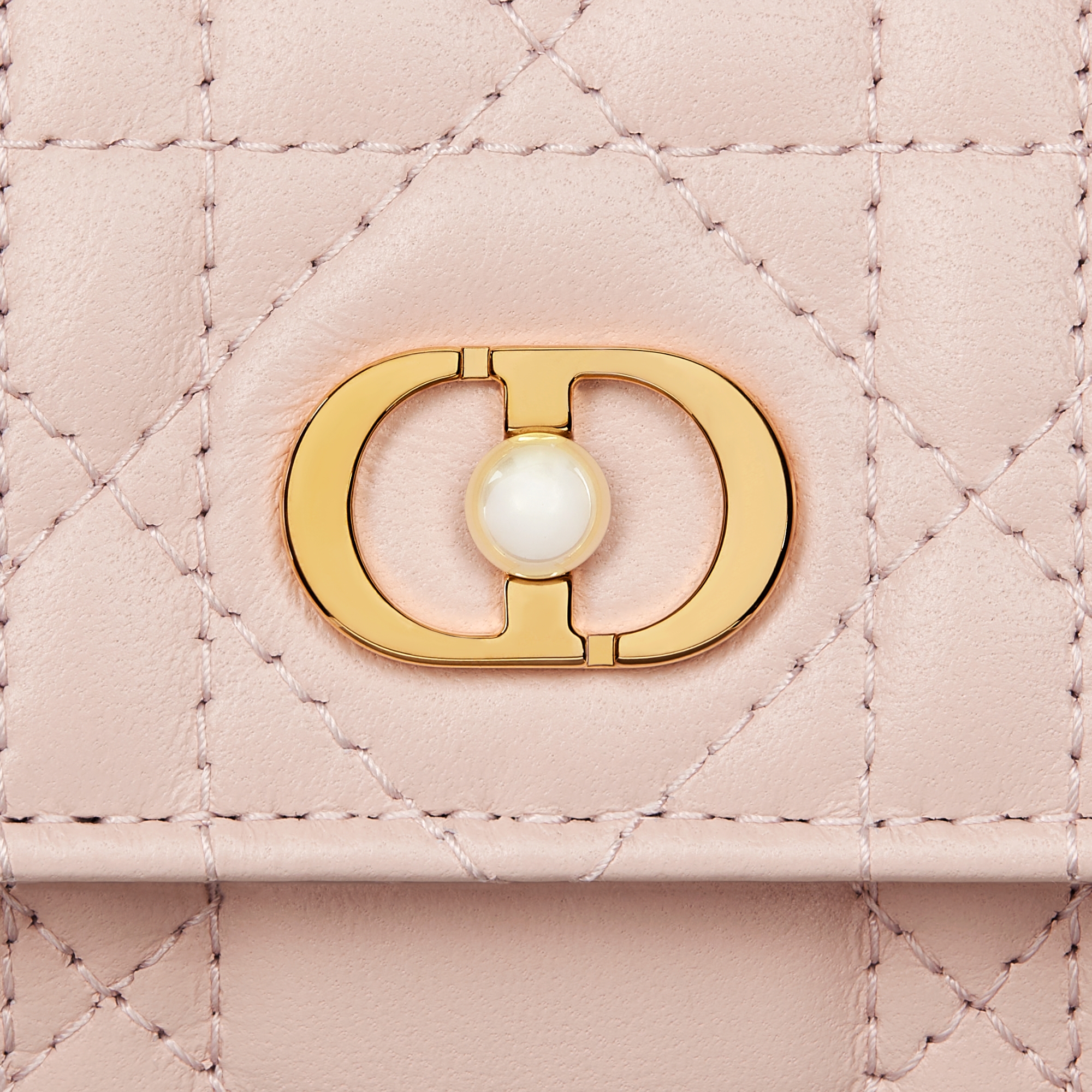 Dior Jolie Hibiscus Wallet Powder Pink Cannage Lambskin E09