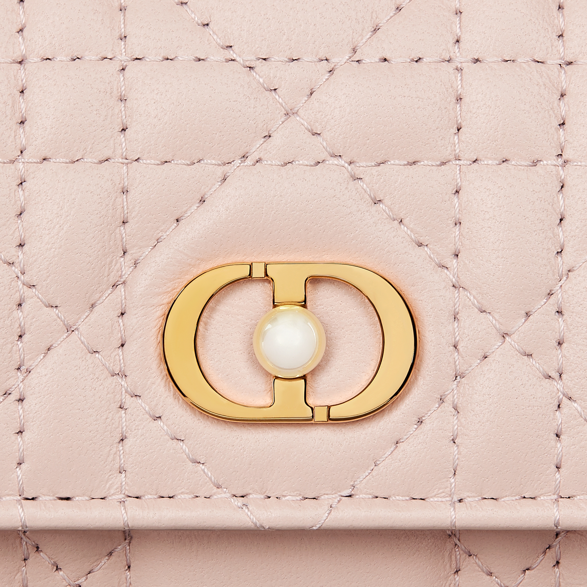 Dior Jolie Hibiscus Wallet Powder Pink Cannage Lambskin E09