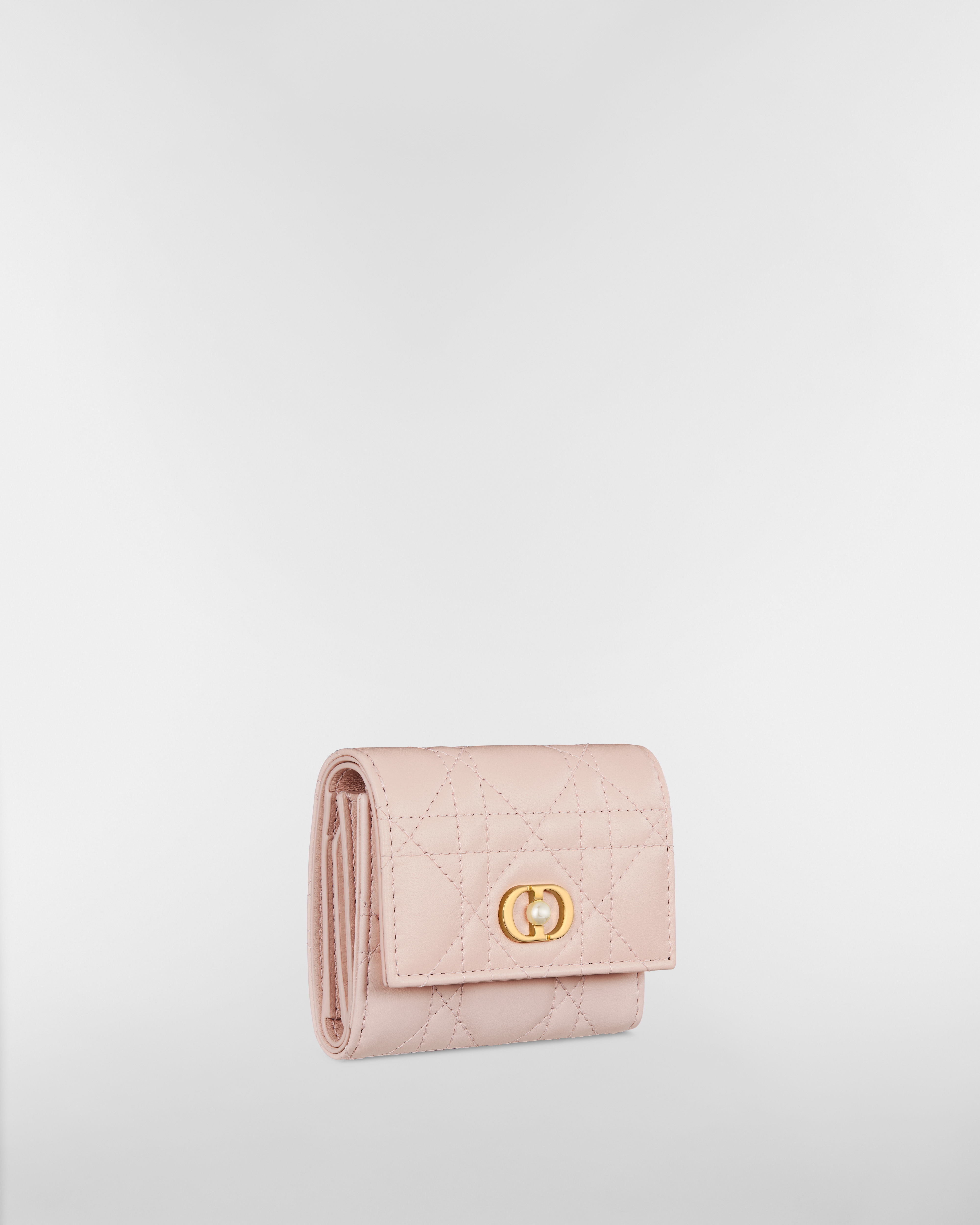 Dior Jolie Hibiscus 지갑 파우더 핑크 까나쥬 양가죽 E03